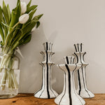 Candle Holder Small | Black & White Glaze - Shop Adele Catherine 