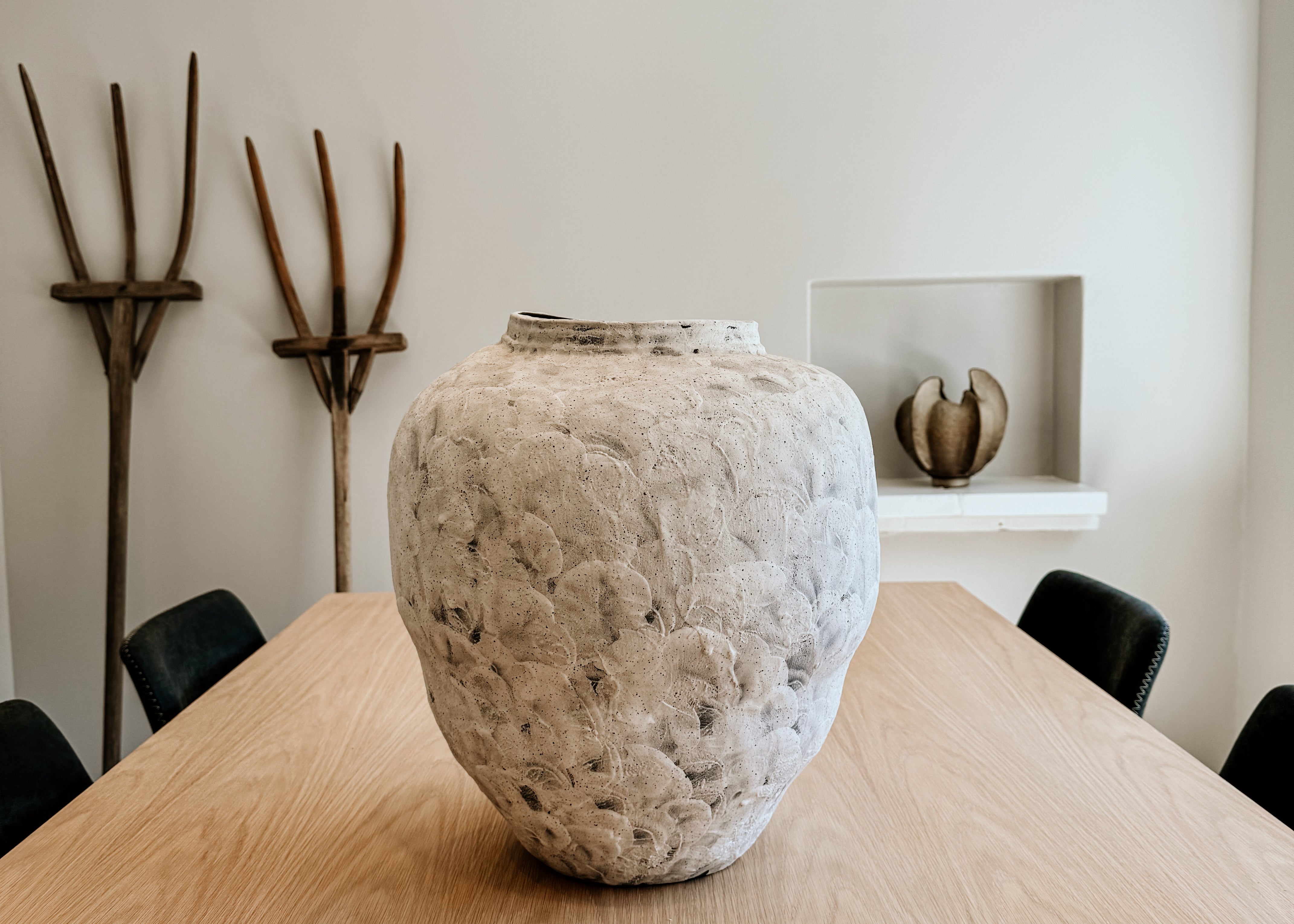 Planter Organic White & Grey Texture - Shop Adele Catherine 