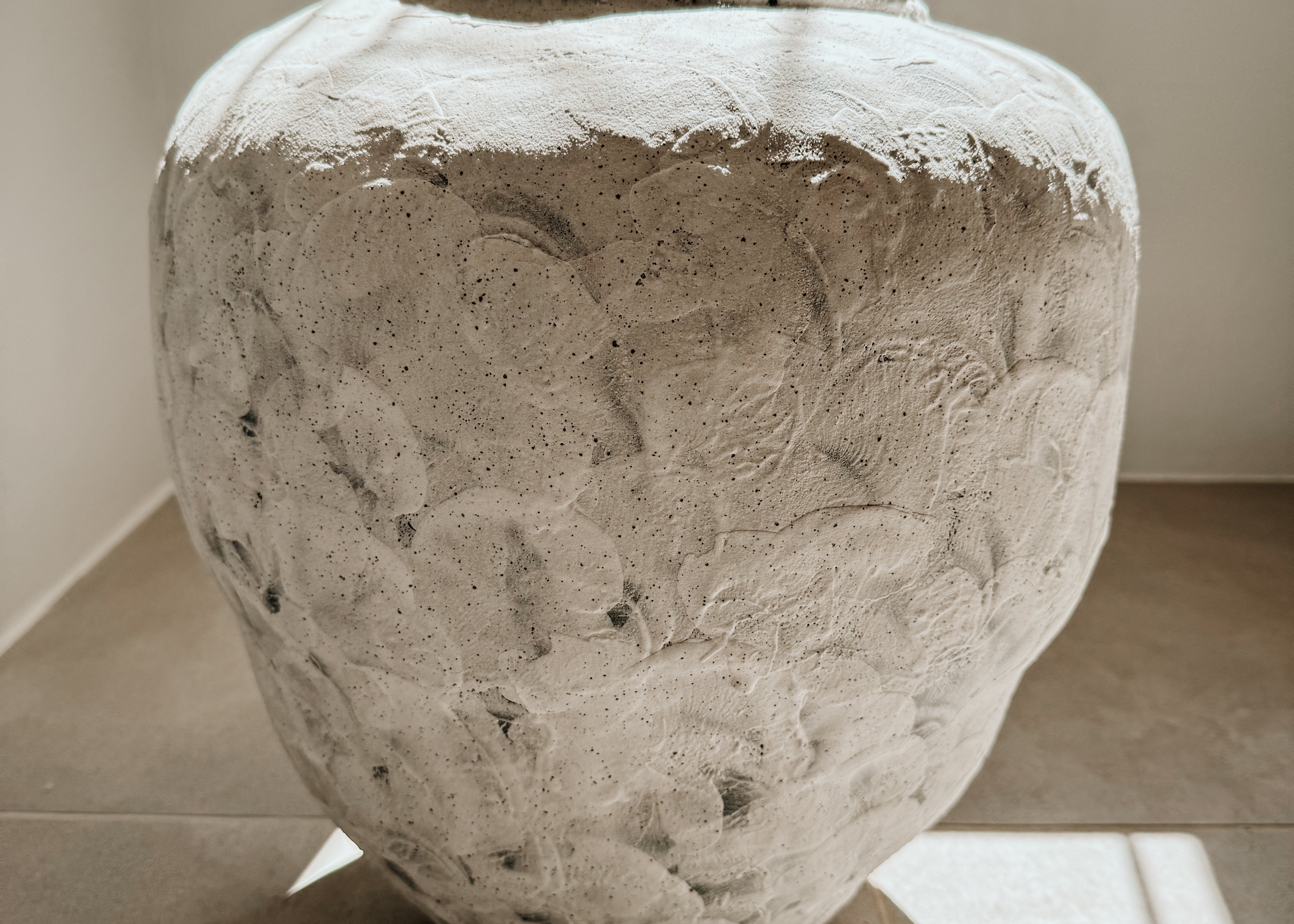 Planter Organic White & Grey Texture - Shop Adele Catherine 