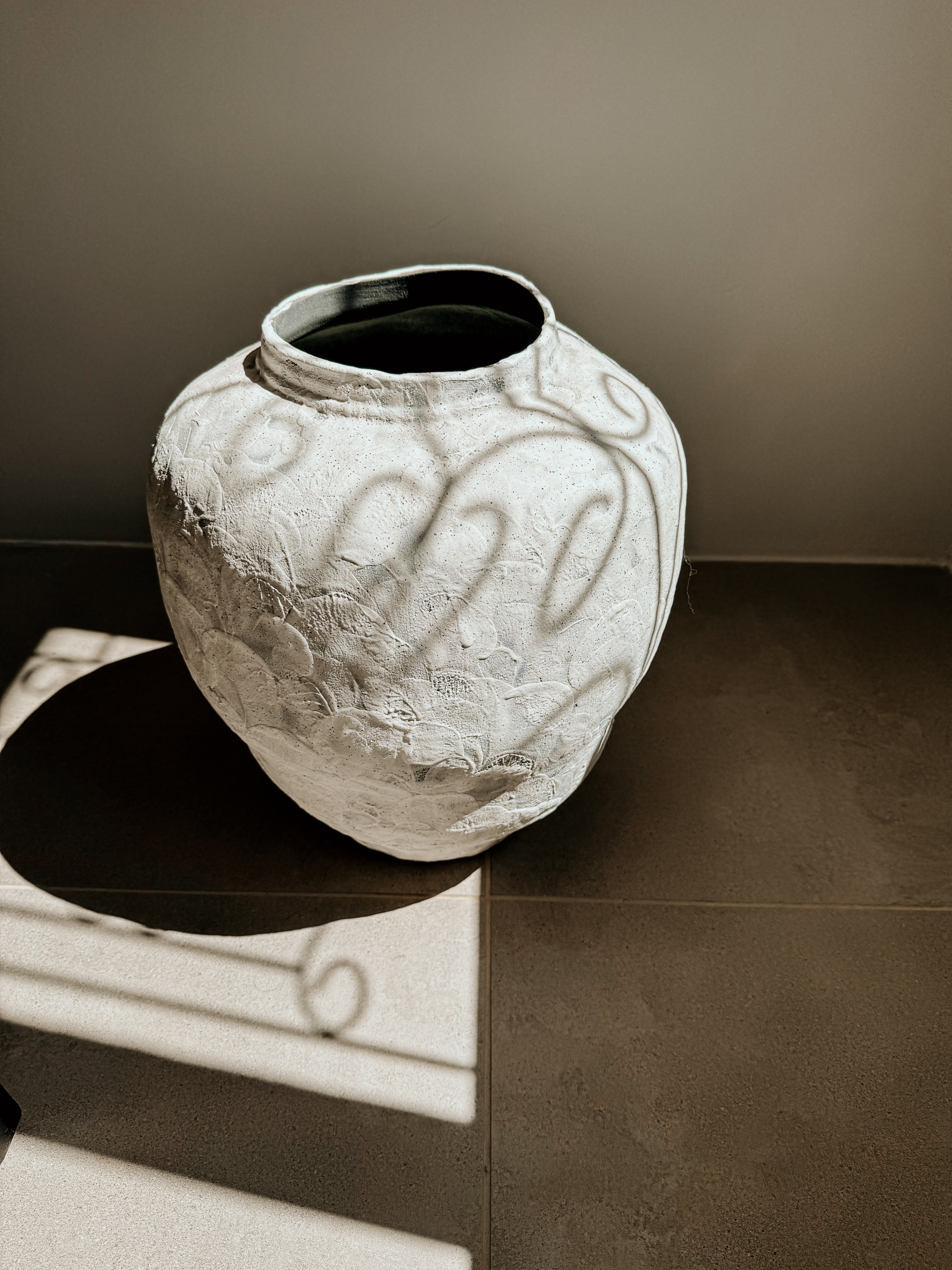 Planter Organic White & Grey Texture - Shop Adele Catherine 