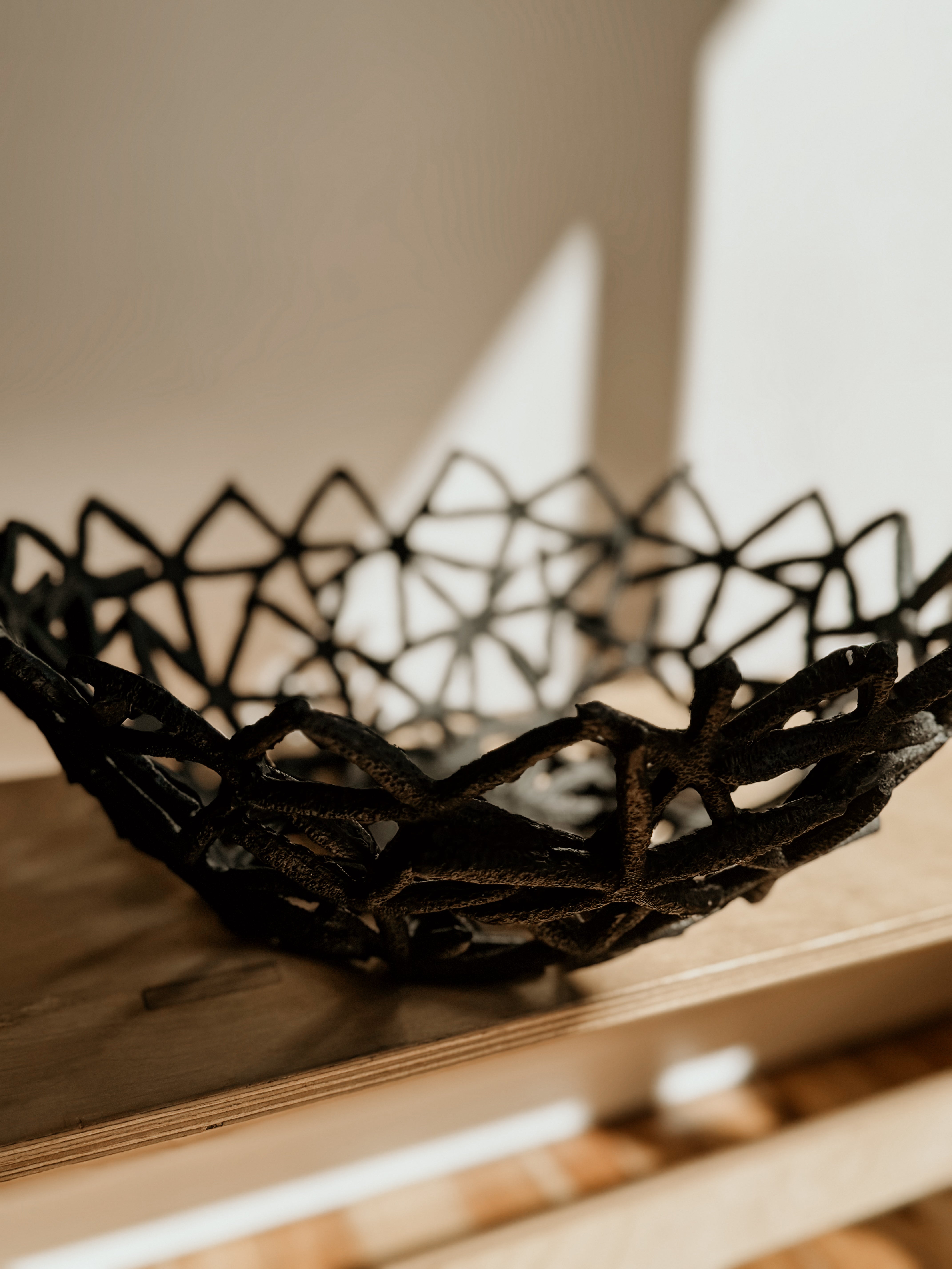Black coral starfish bowl by Spaces & Places, featuring a detailed coral design, perfect for coastal or beach-themed decor.