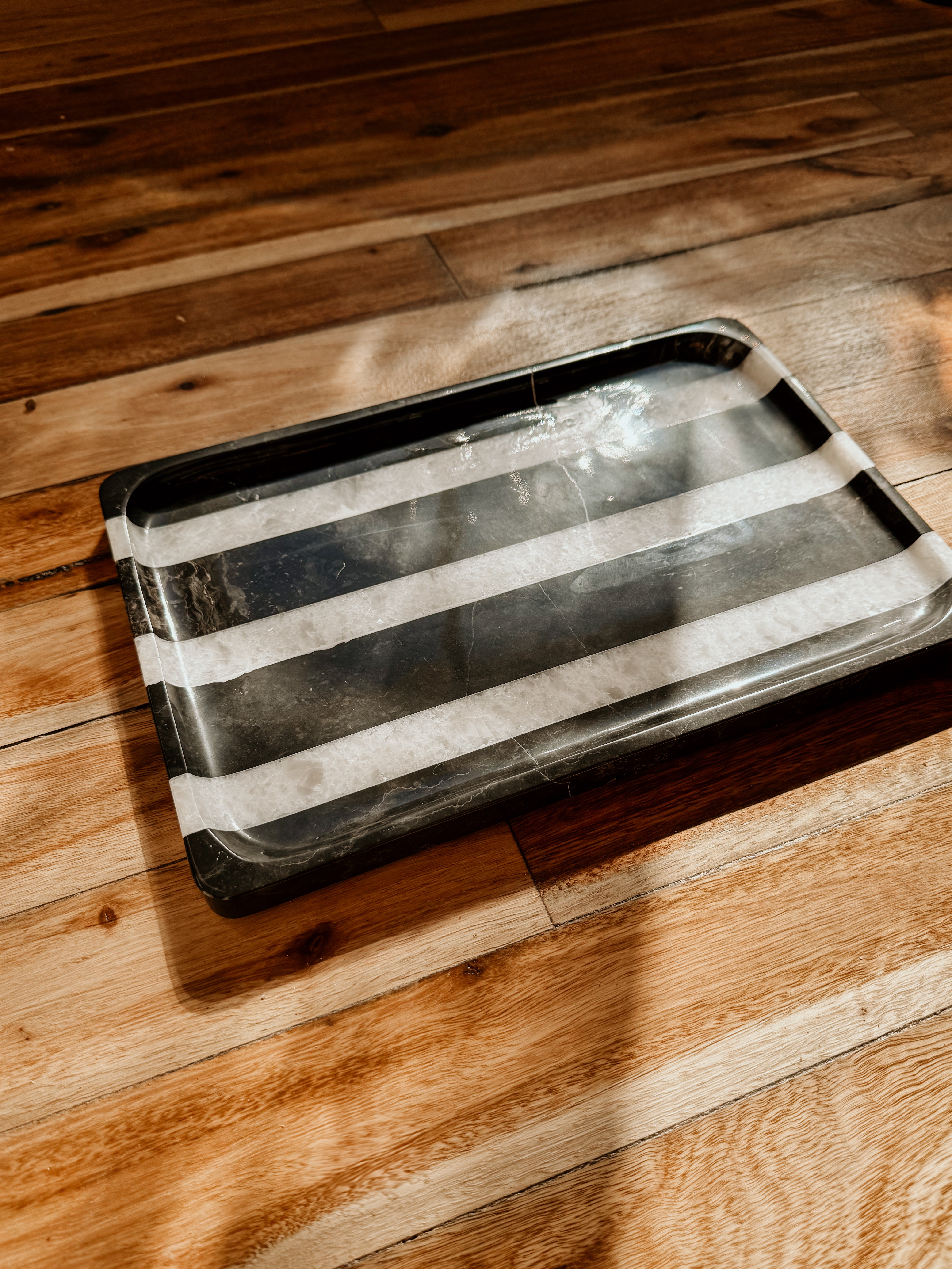 Marble Tray Stripe | Black & White - Shop Adele Catherine 