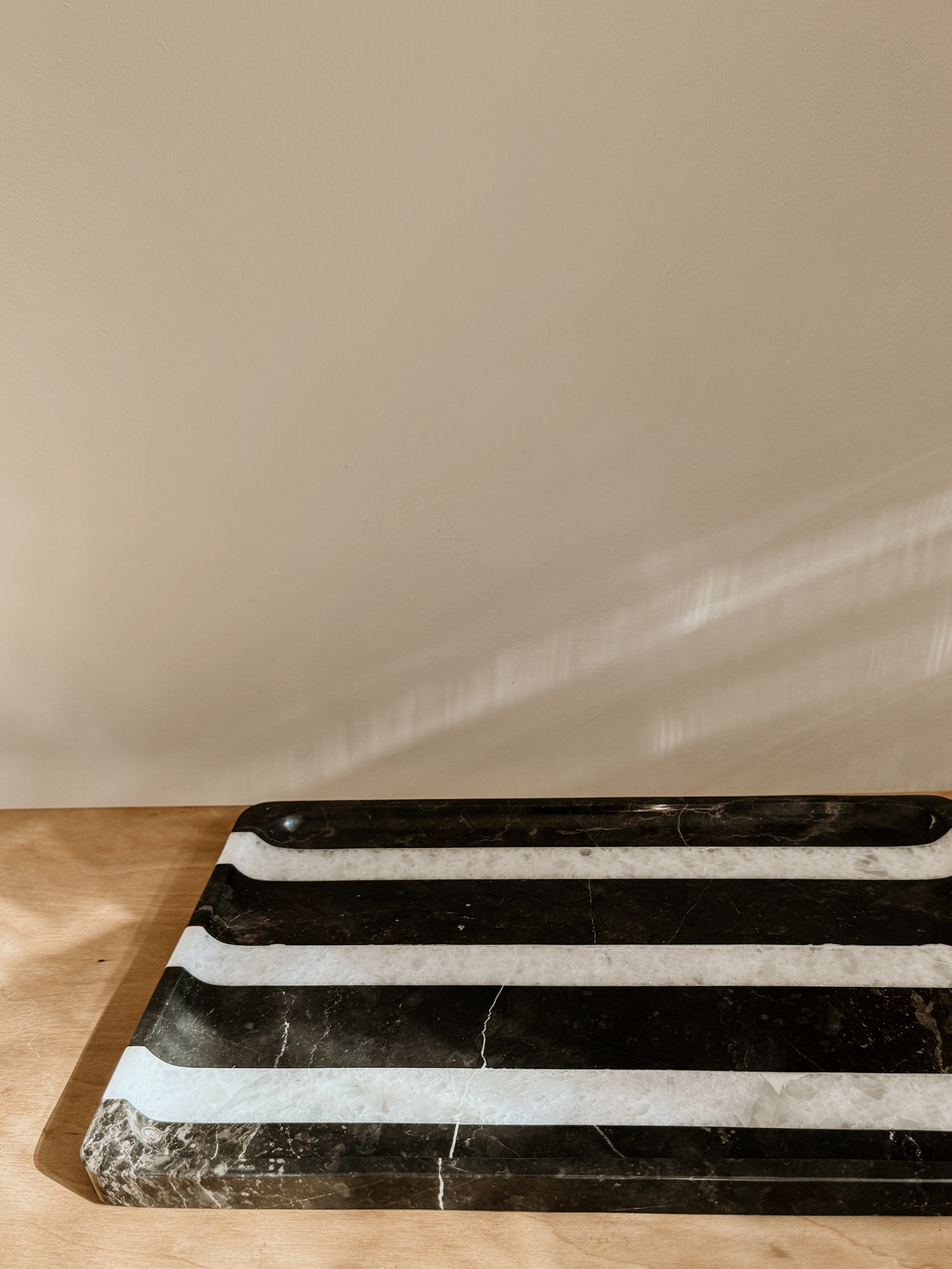Marble Tray Stripe | Black & White - Shop Adele Catherine 