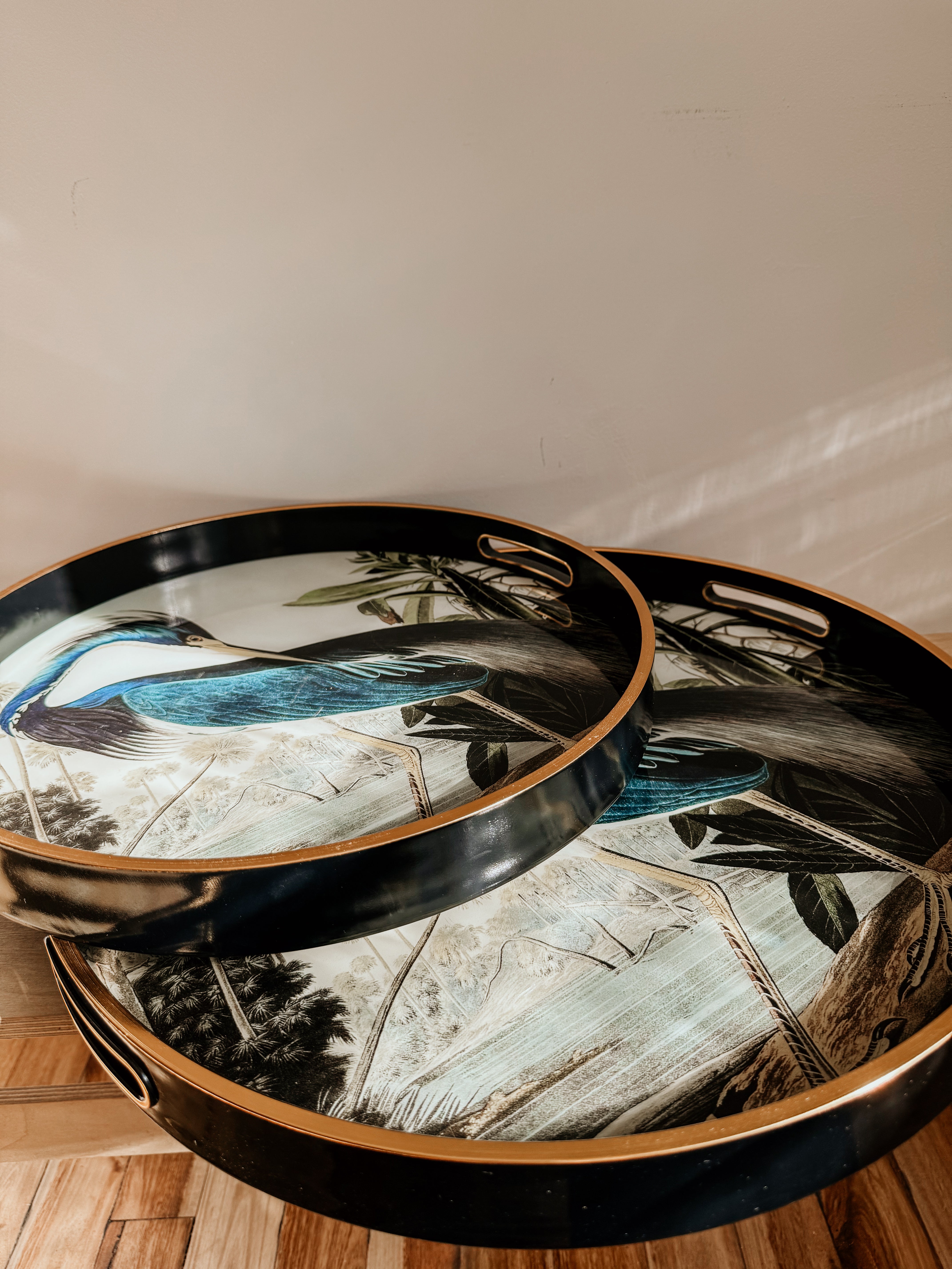 Glass Tray Heron Round - Shop Adele Catherine 
