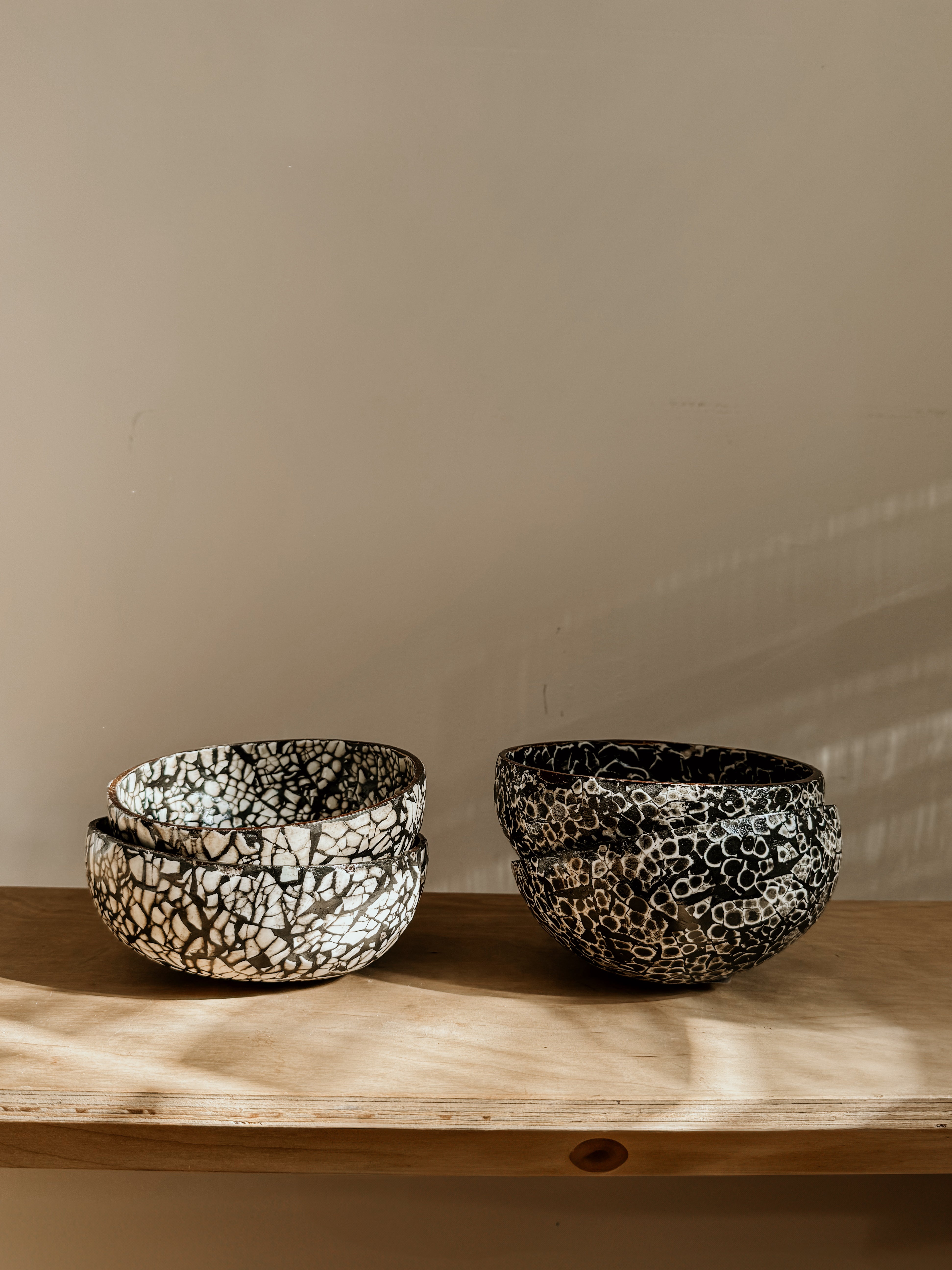 Mop Coconut Bowl | White with Black - Shop Adele Catherine 