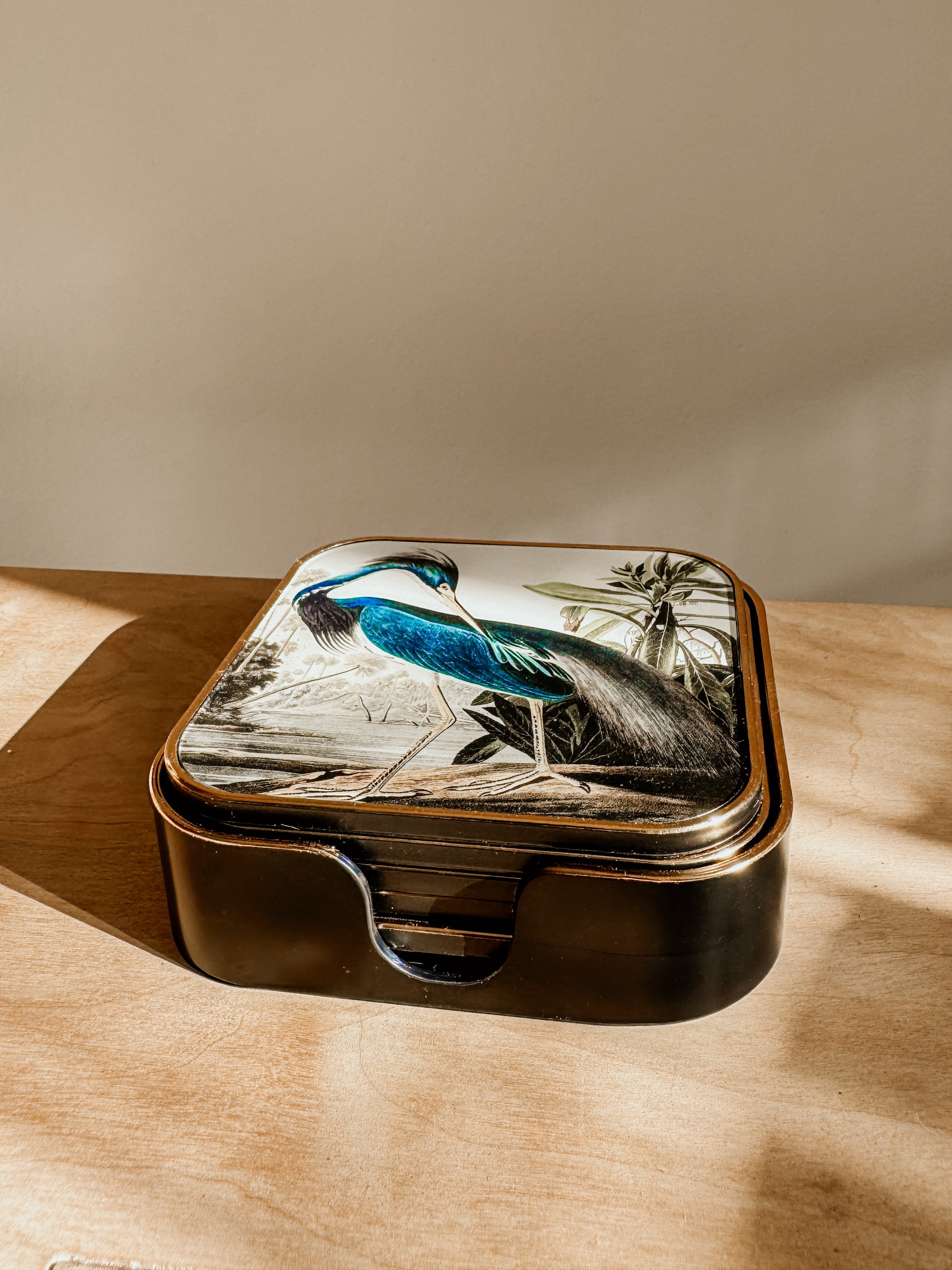 Glass Coaster Heron Set of 6 - Shop Adele Catherine 