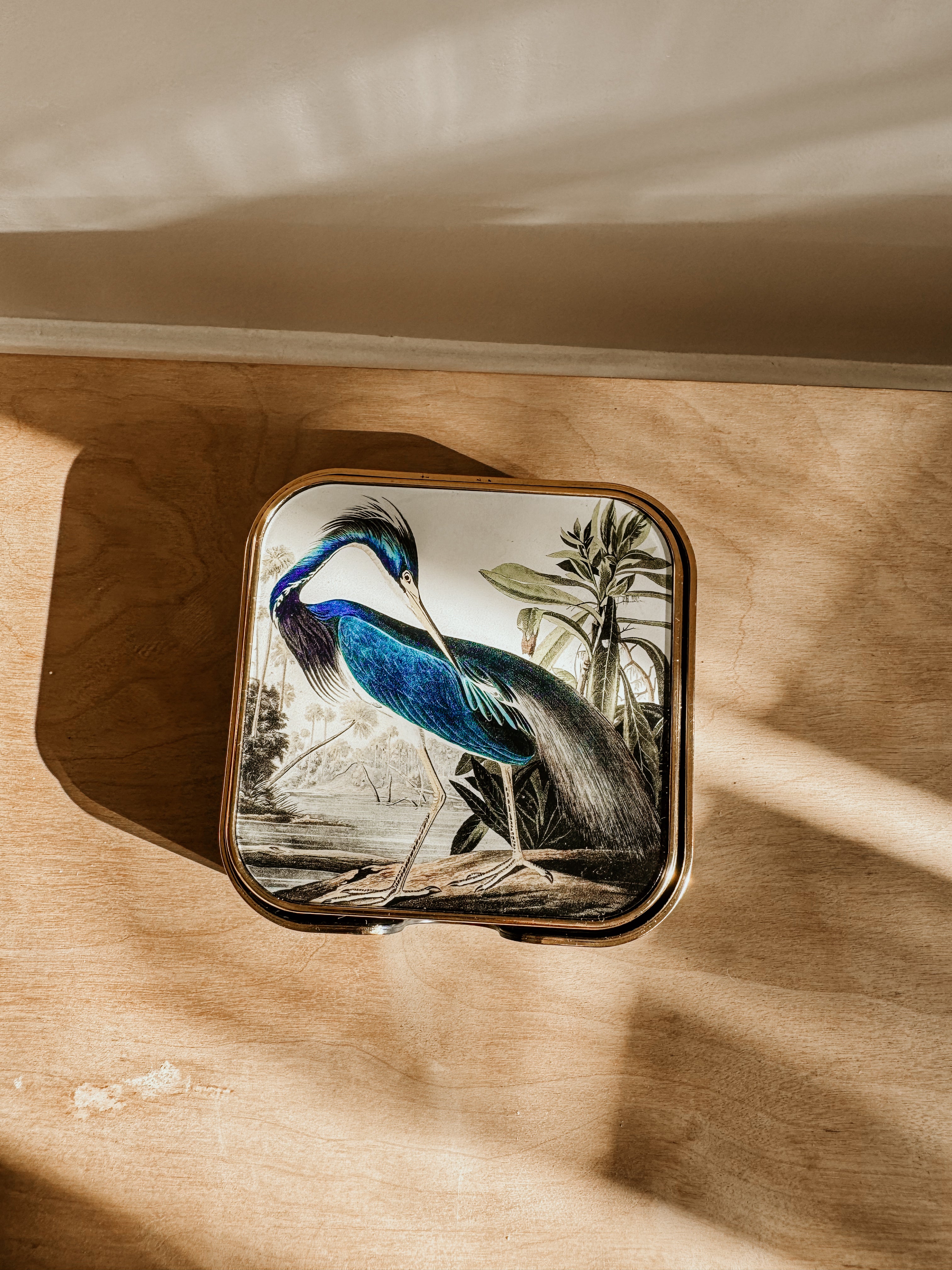 Glass Coaster Heron Set of 6 - Shop Adele Catherine 