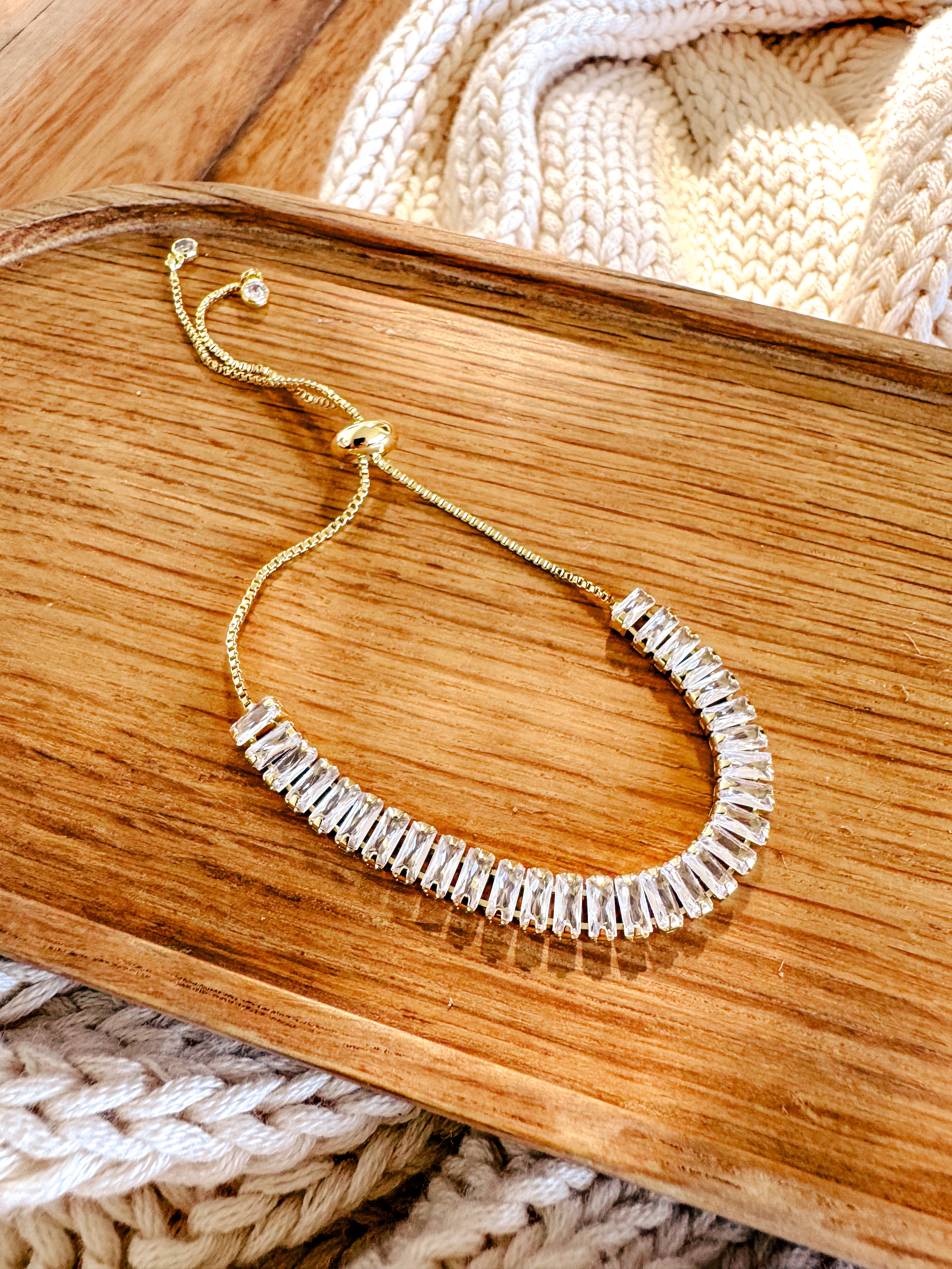 The Poebe Tennis Bracelet | Gold - Shop Adele Catherine 