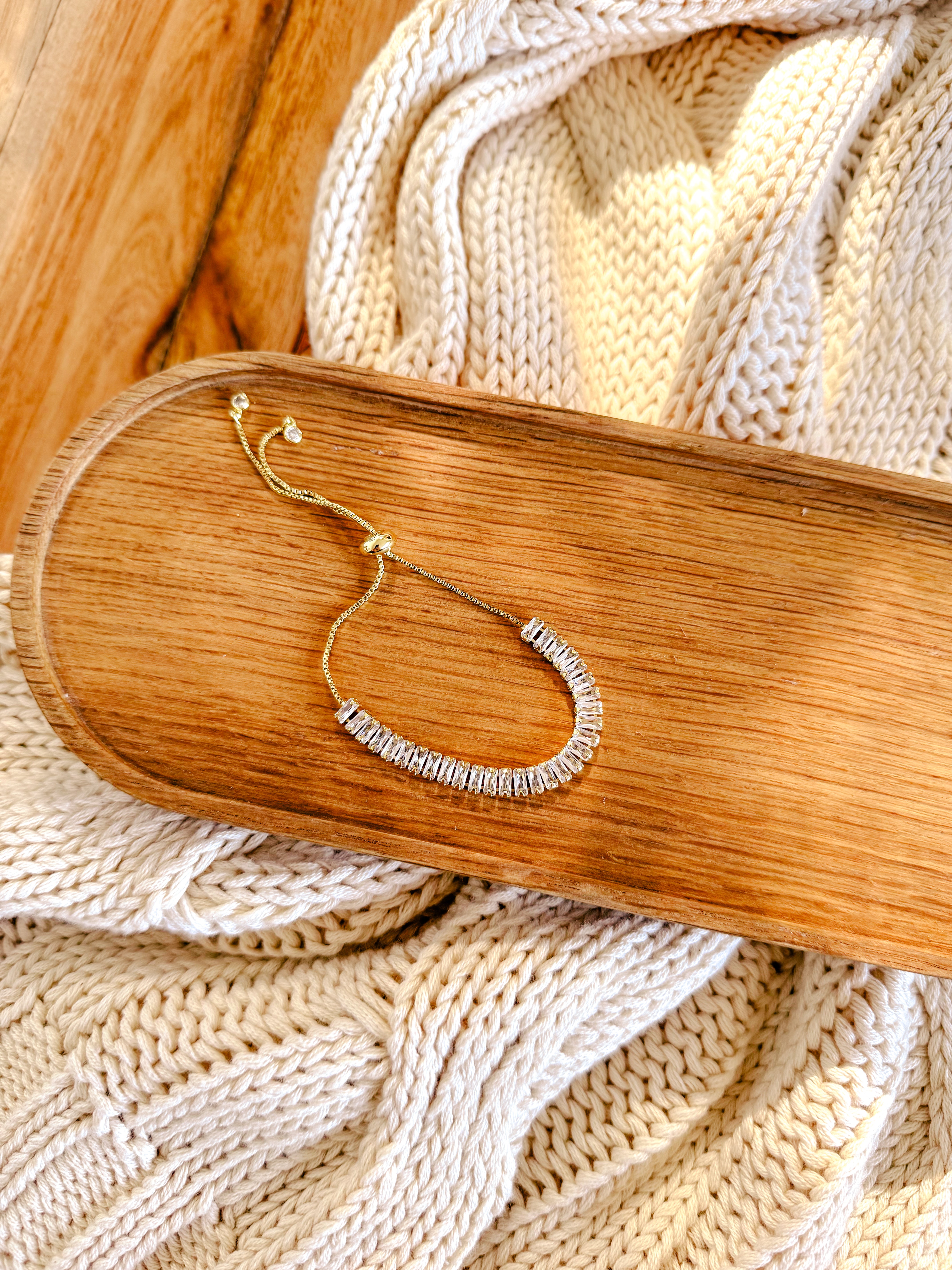 The Poebe Tennis Bracelet | Gold - Shop Adele Catherine 