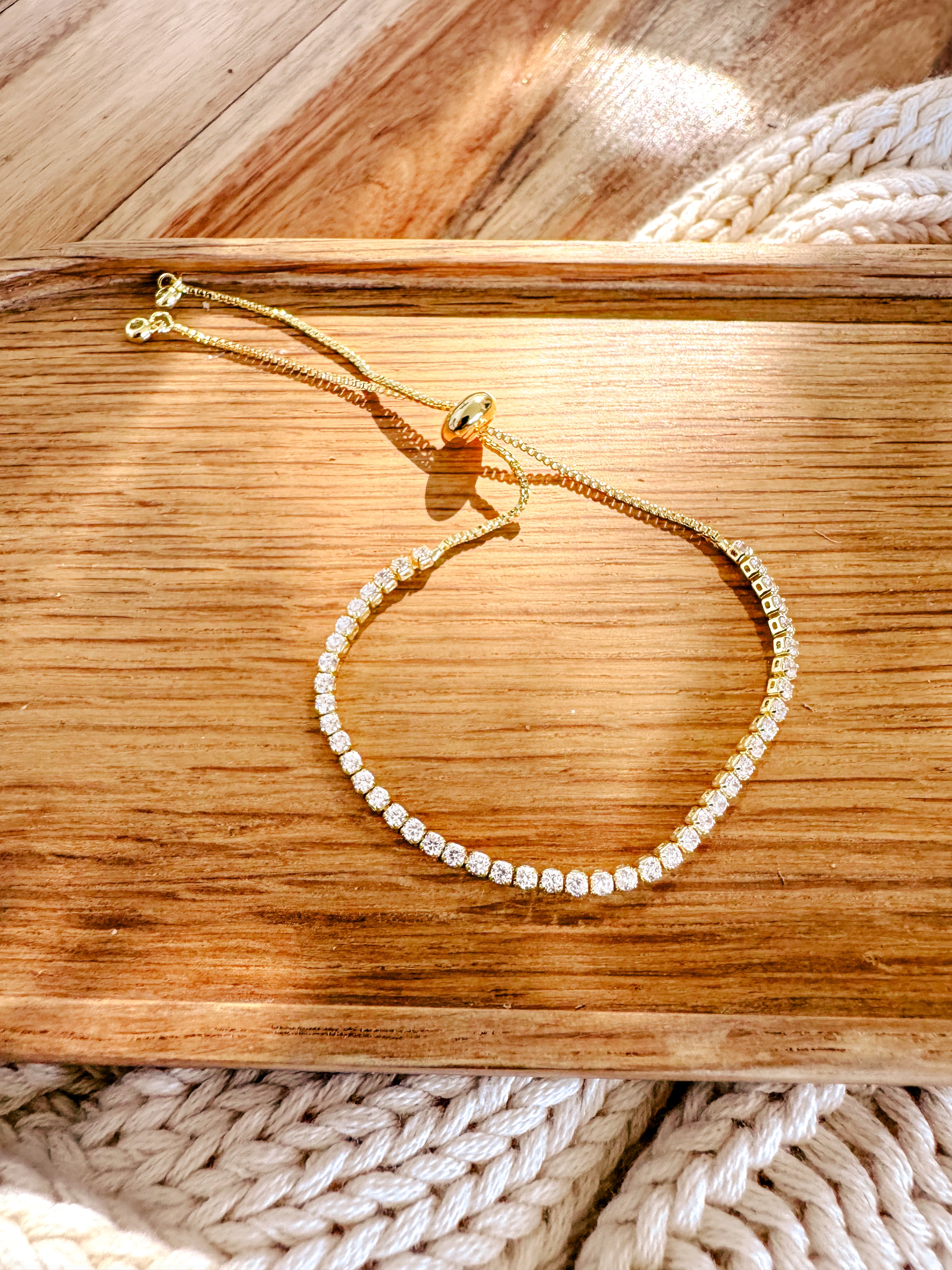 The Naomi Tennis Bracelet | Gold - Shop Adele Catherine 