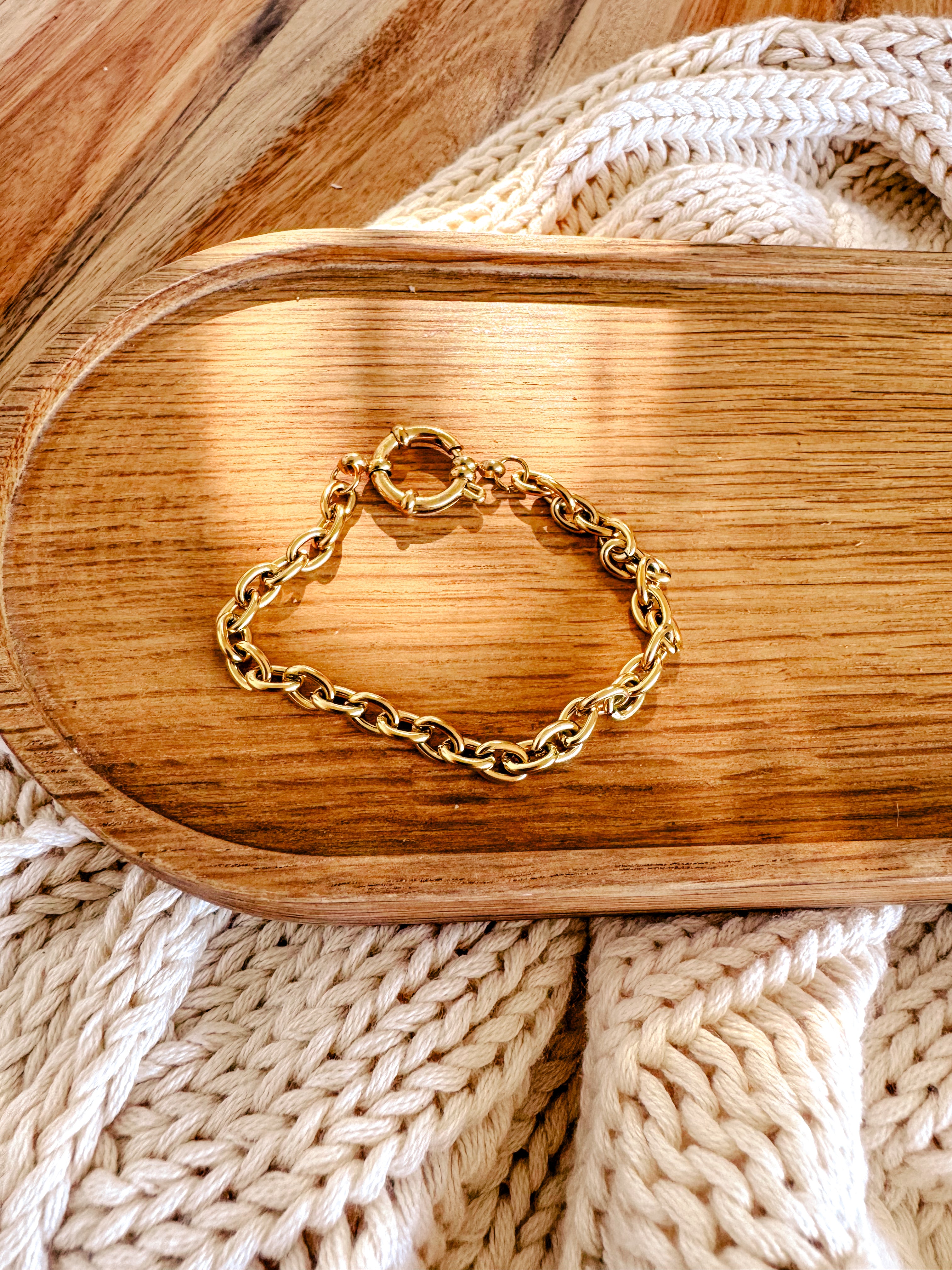 The Chloe Link Bracelet | Gold - Shop Adele Catherine 