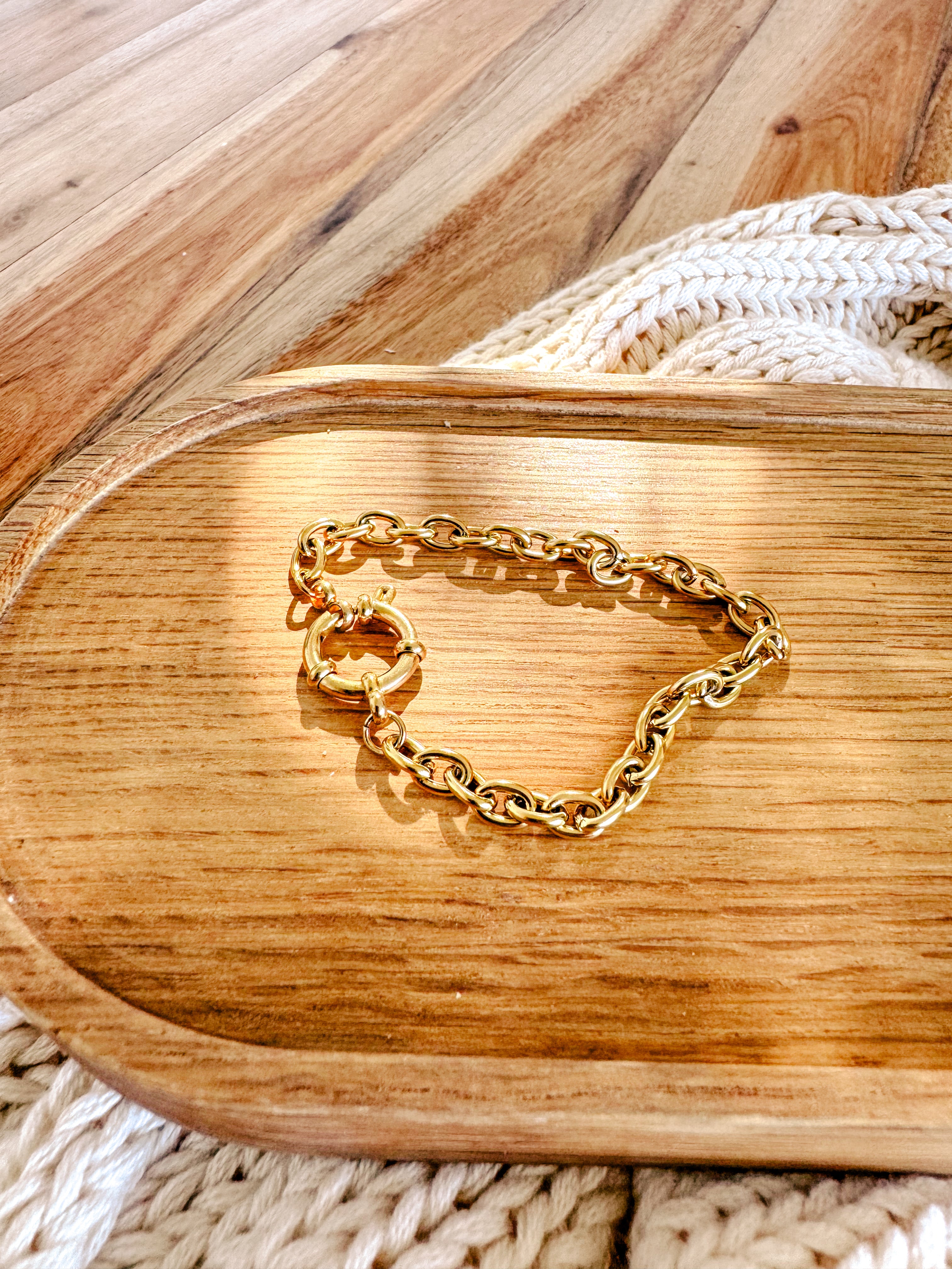 The Chloe Link Bracelet | Gold - Shop Adele Catherine 