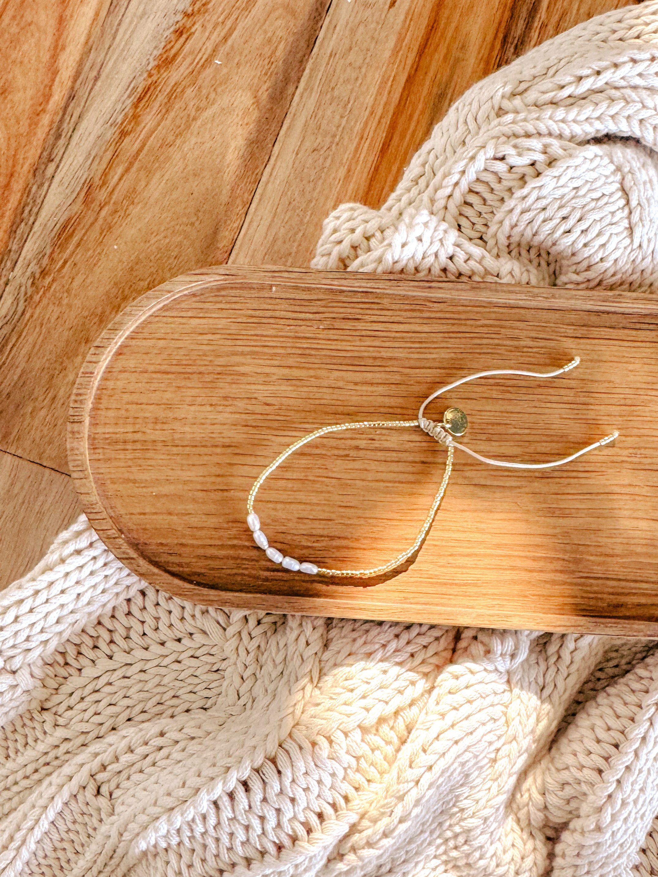 The Molly Pearl Bracelet | Gold & Pearl - Shop Adele Catherine 