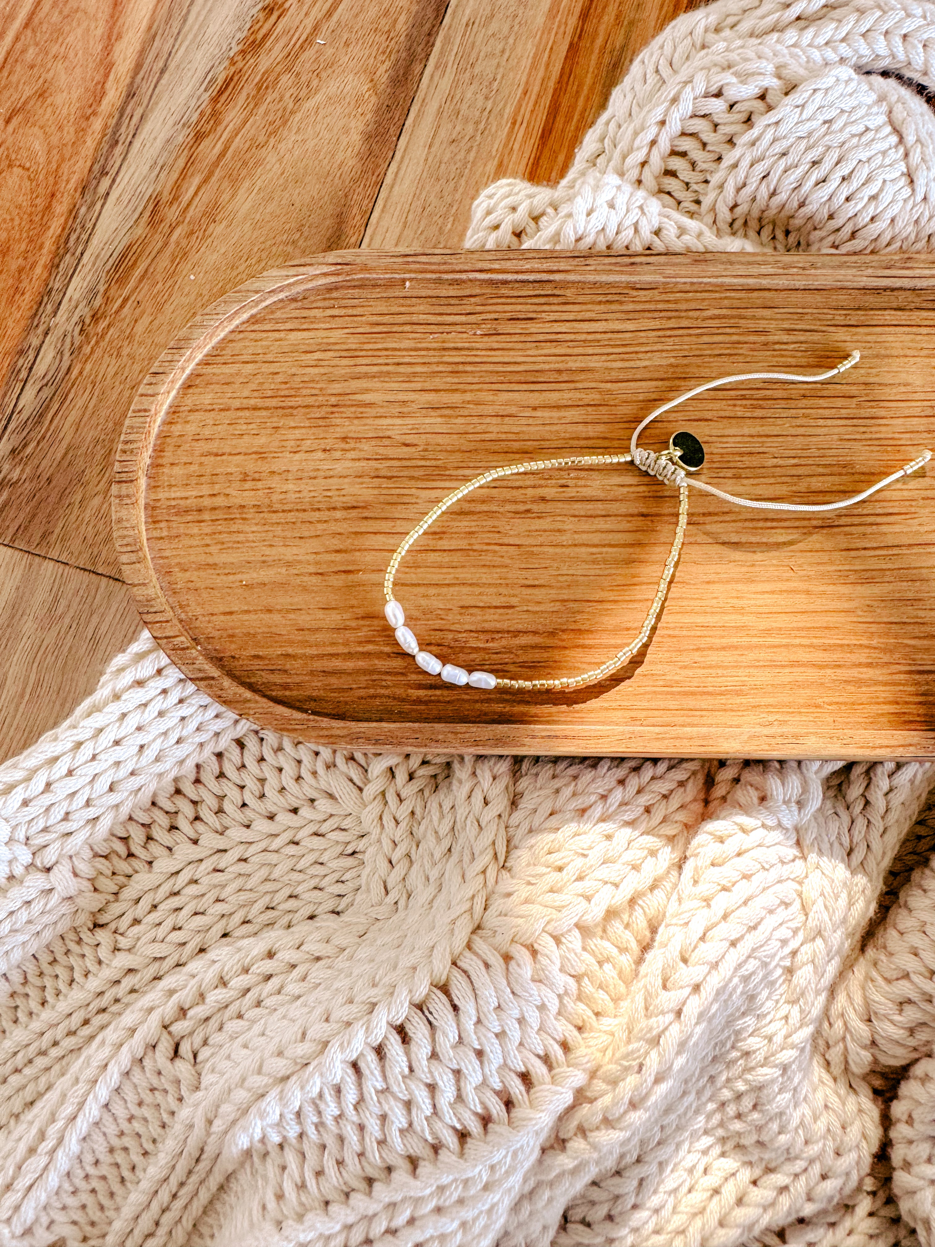 The Molly Pearl Bracelet | Gold & Pearl - Shop Adele Catherine 