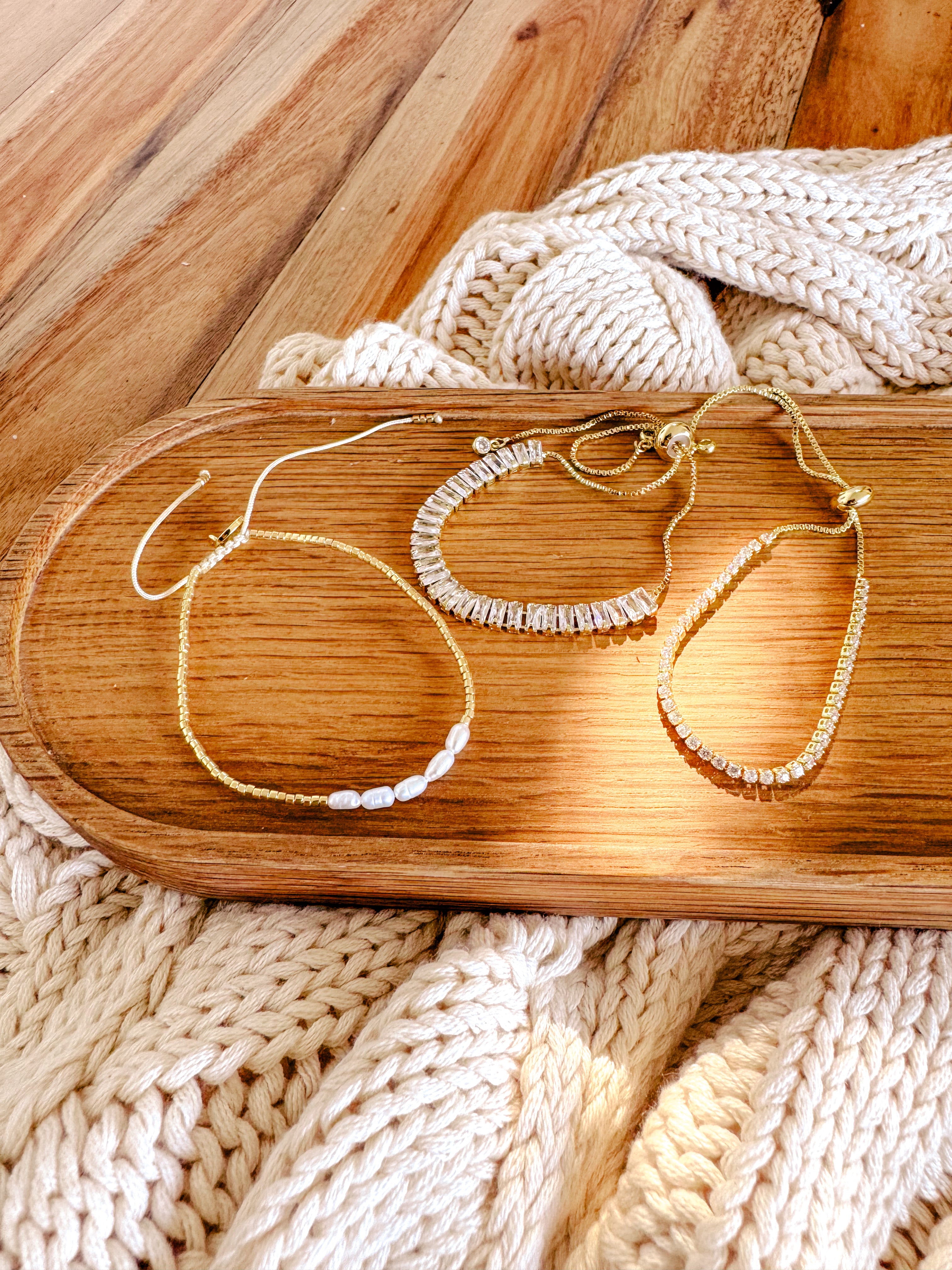 The Poebe Tennis Bracelet | Gold - Shop Adele Catherine 