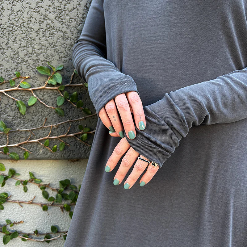 Drape Dress | Grey - Shop Adele Catherine 