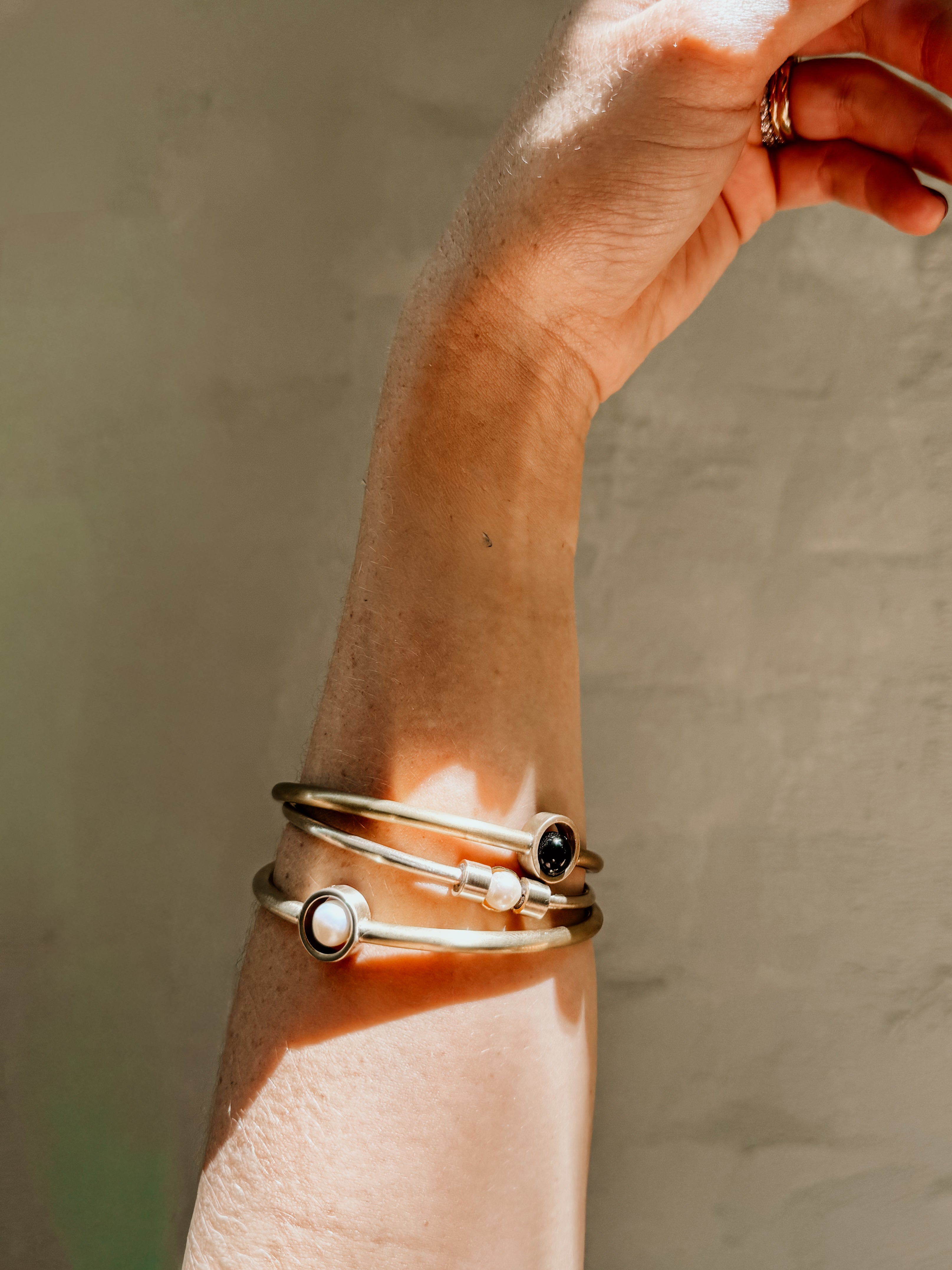 Moonbeam Bangle | Brass - Shop Adele Catherine 