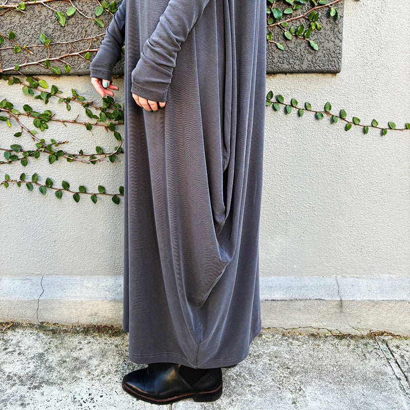 Drape Dress | Grey - Shop Adele Catherine 