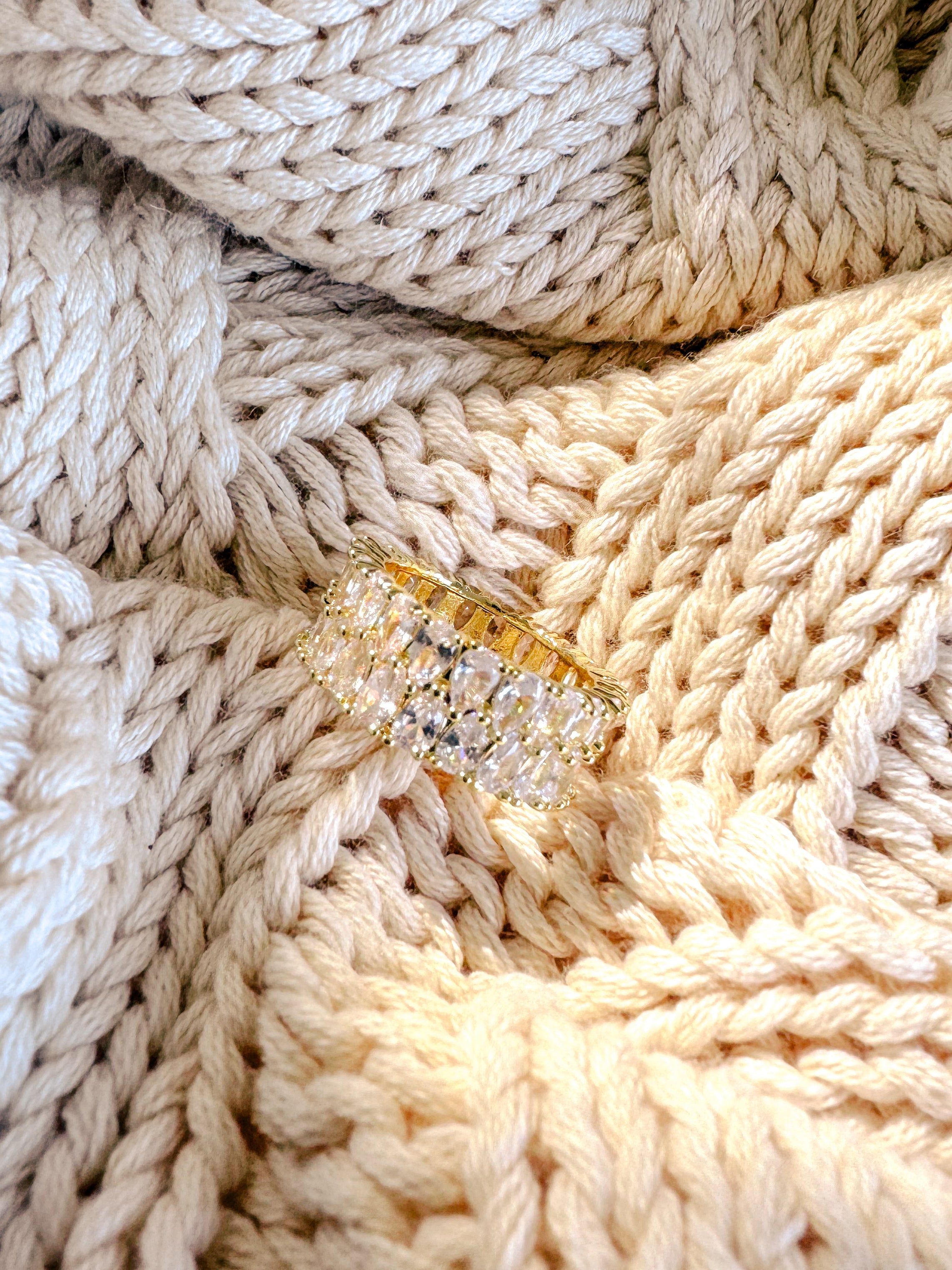 The Olivia Sparkle Double Ring - Shop Adele Catherine 