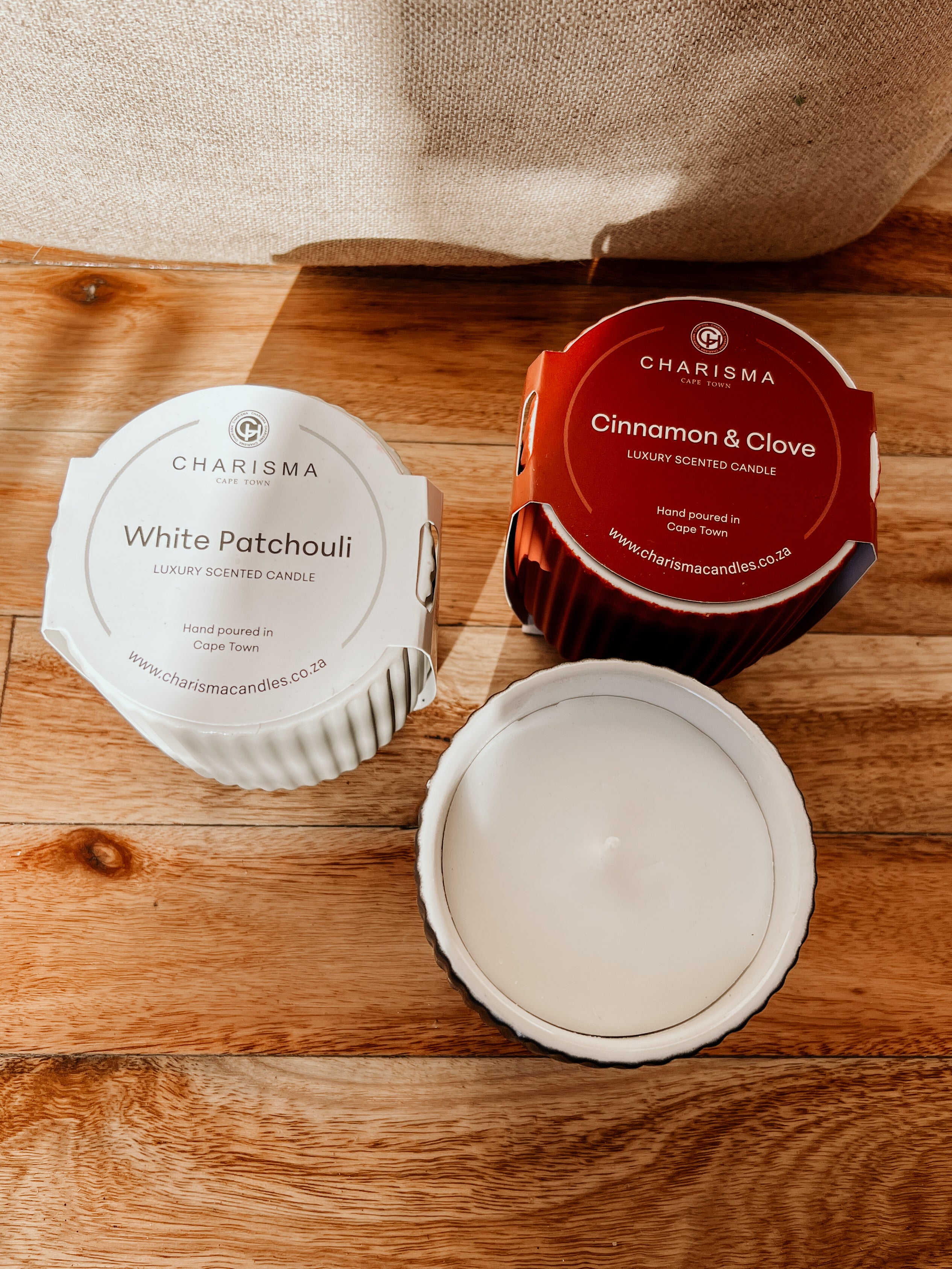 Charisma Ribbed Collection Candle | White Patchouli - Shop Adele Catherine 