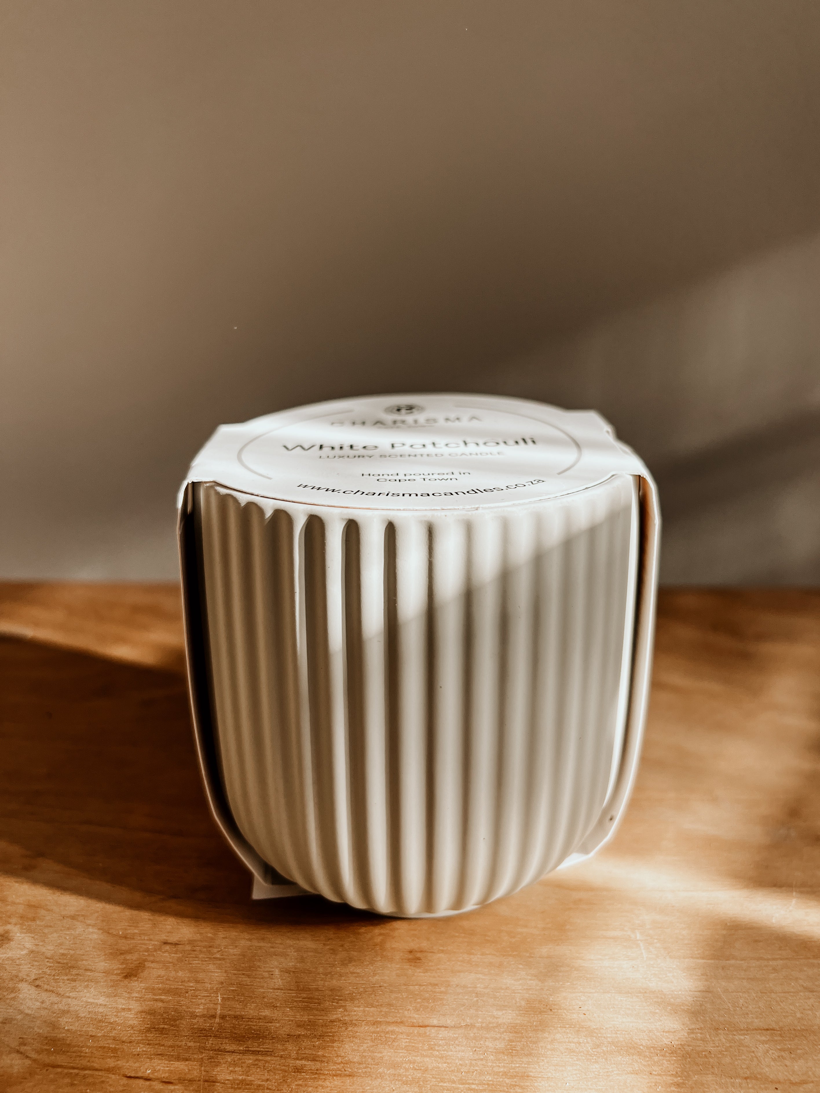 Charisma Ribbed Collection Candle | White Patchouli - Shop Adele Catherine 