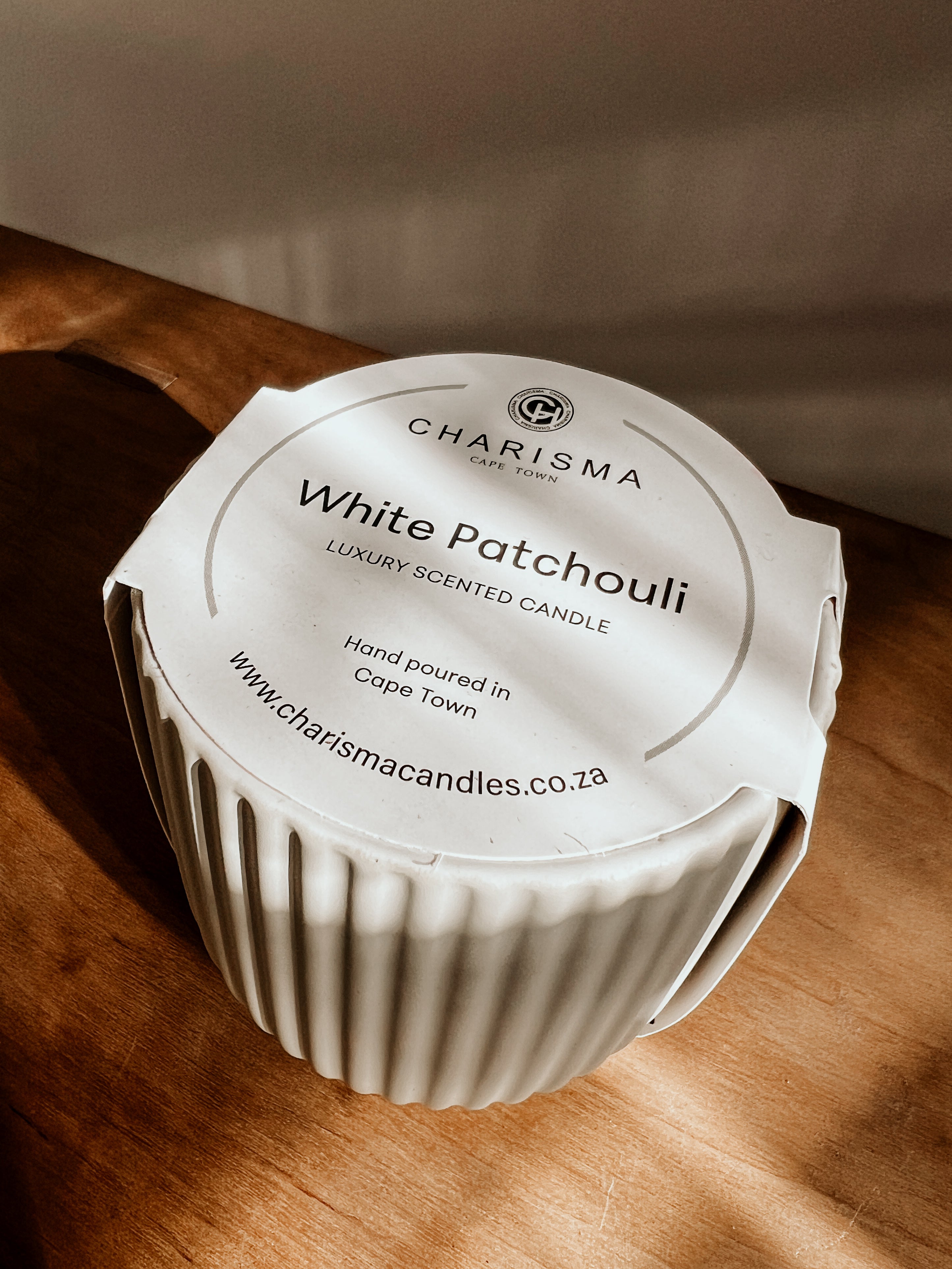 Charisma Ribbed Collection Candle | White Patchouli - Shop Adele Catherine 