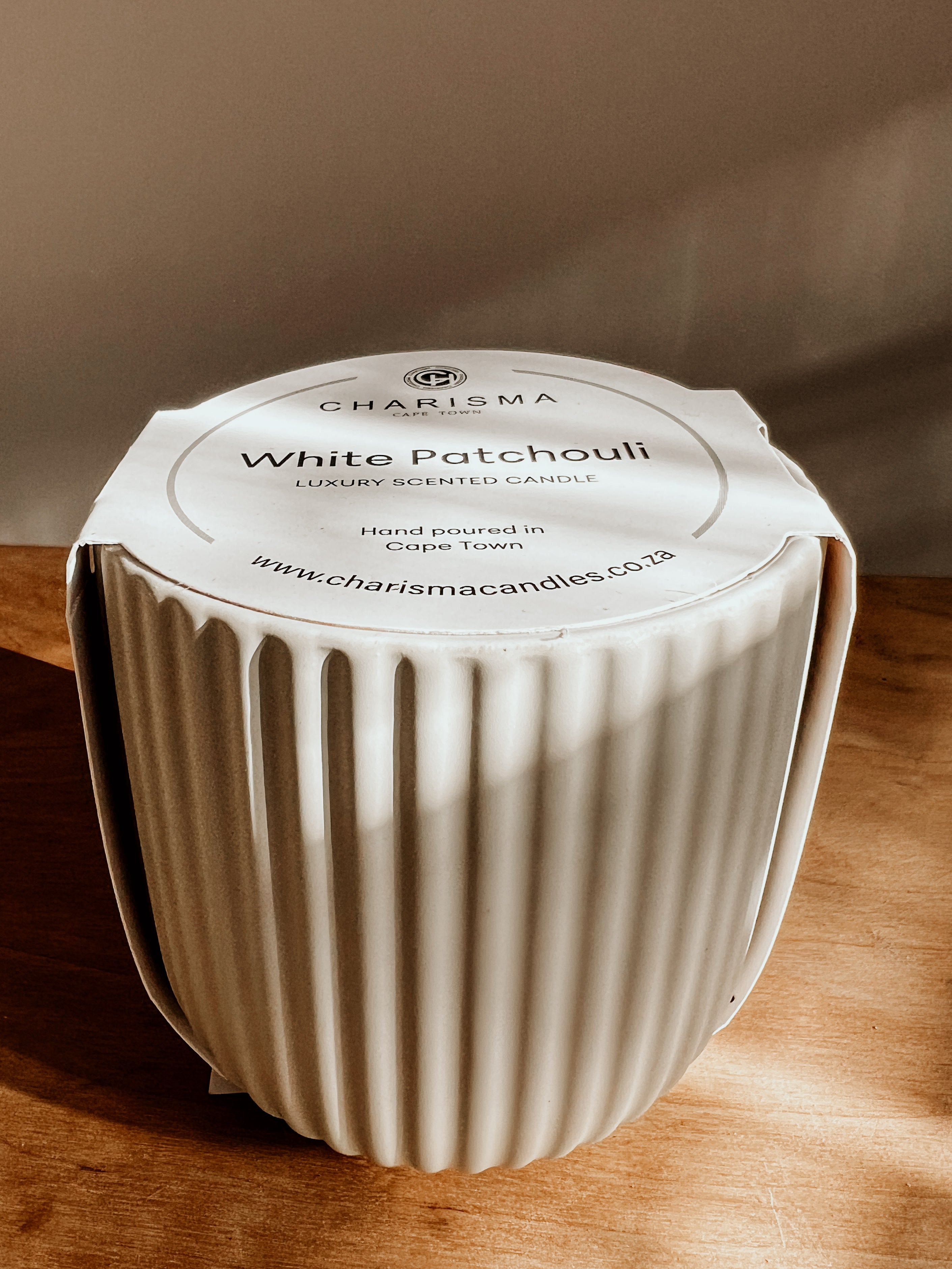 Charisma Ribbed Collection Candle | White Patchouli - Shop Adele Catherine 