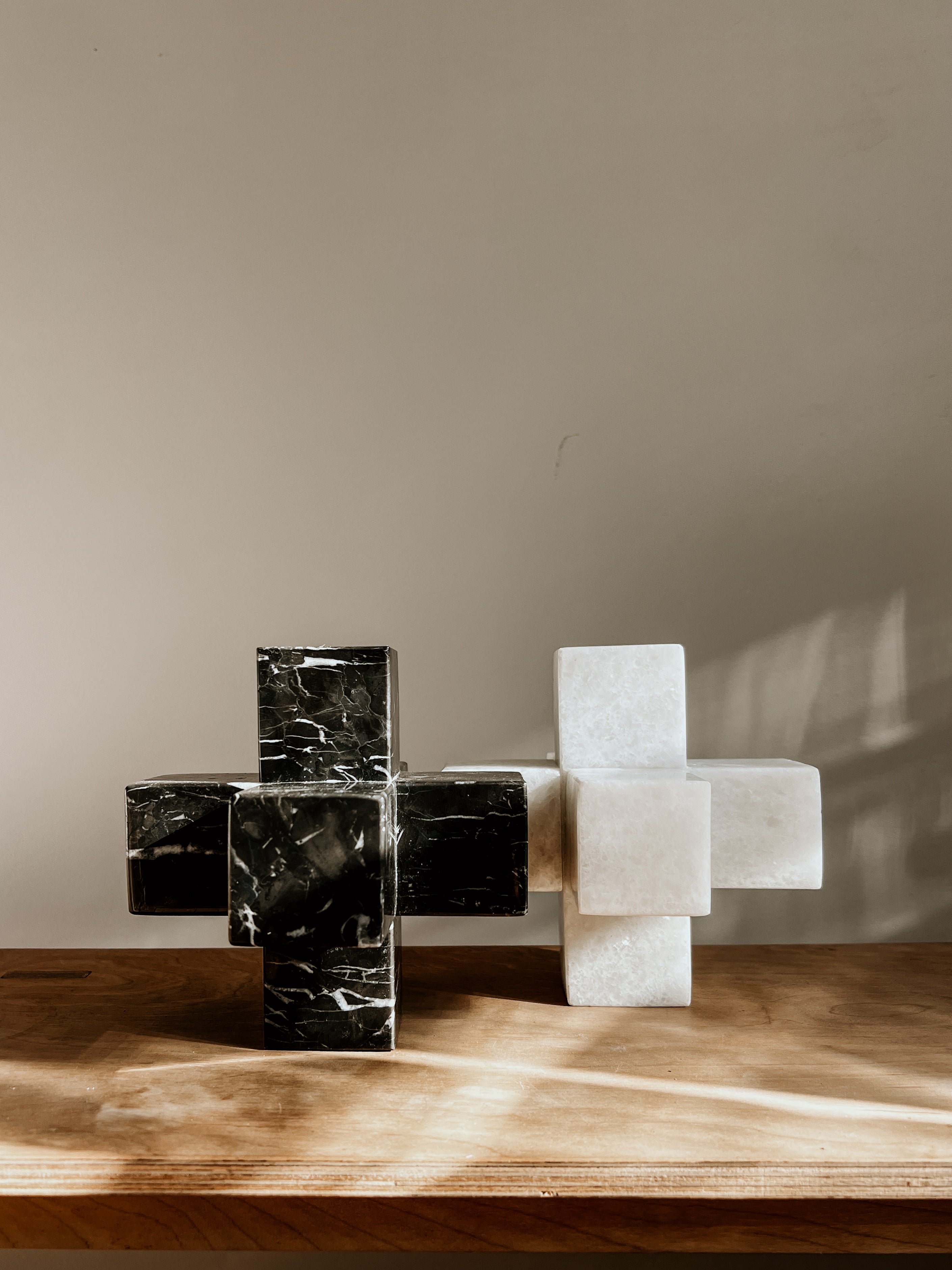 Marble Cross Paper Weight | White - Shop Adele Catherine 