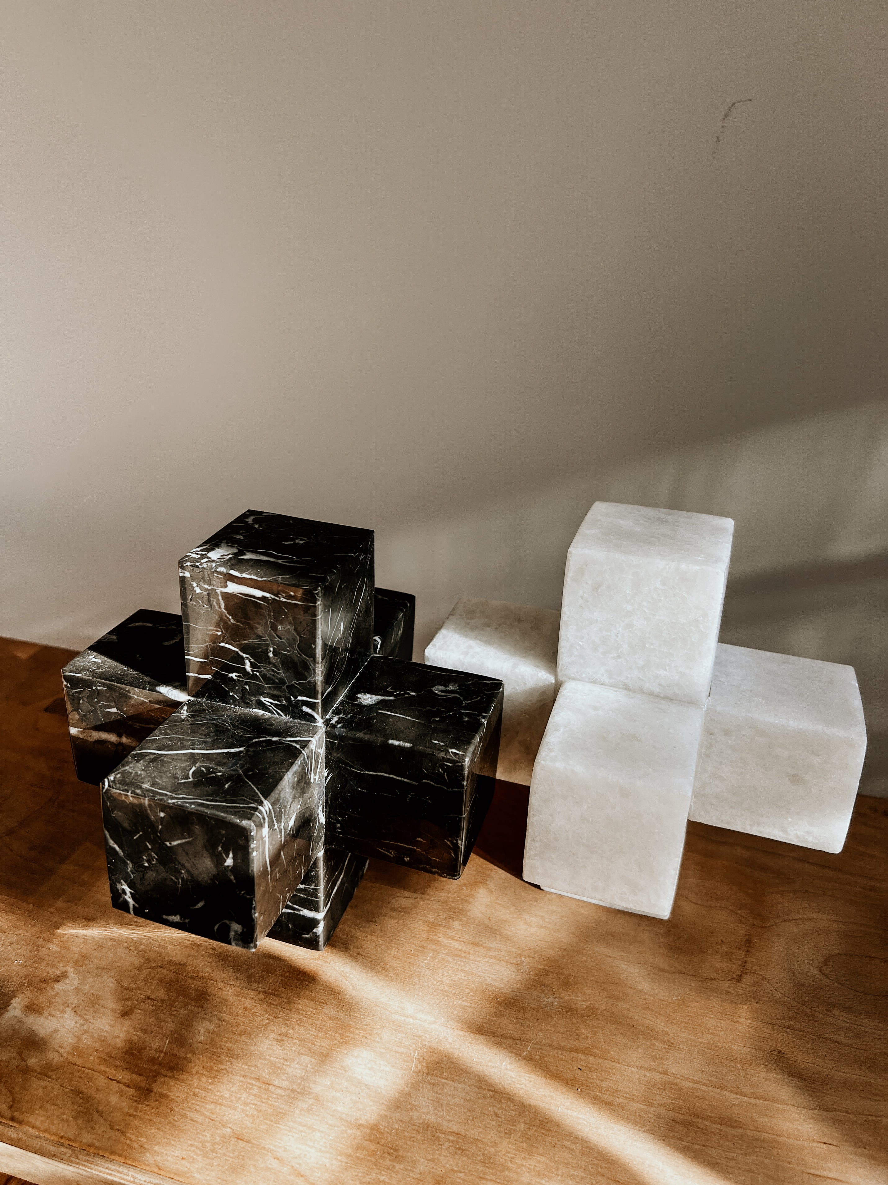 Marble Cross Paper Weight | Black - Shop Adele Catherine 