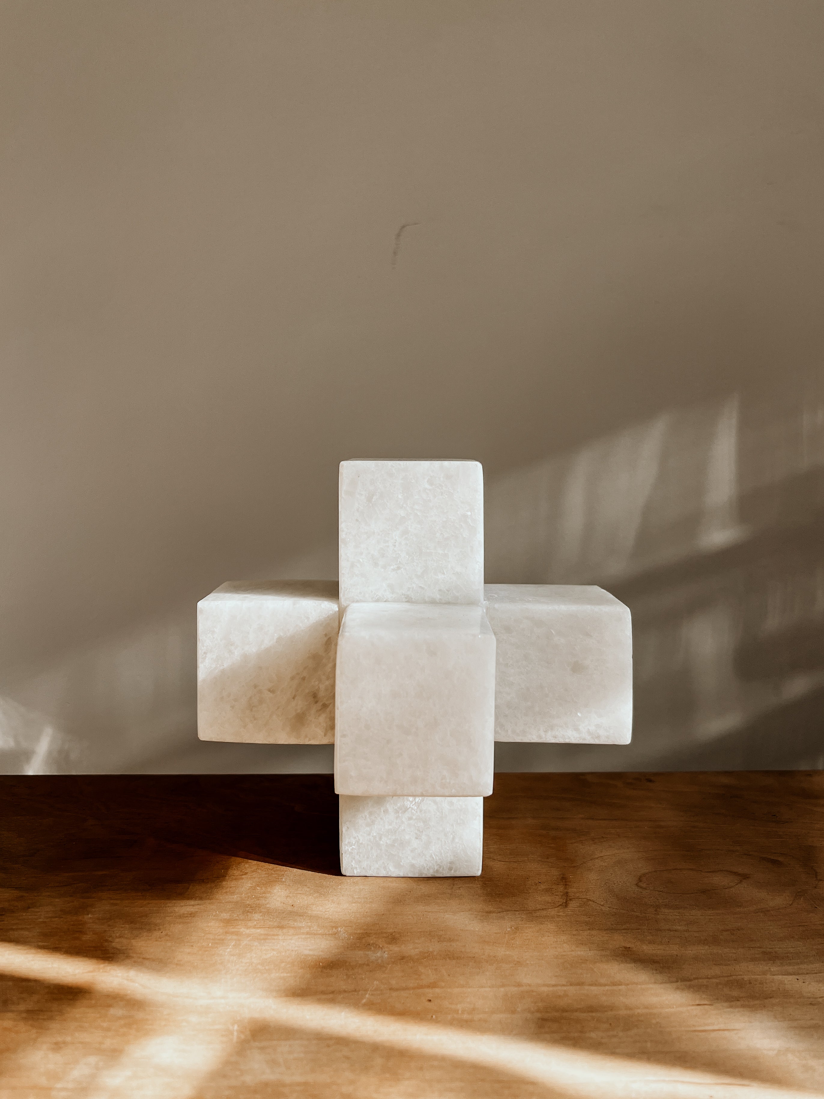Marble Cross Paper Weight | White - Shop Adele Catherine 