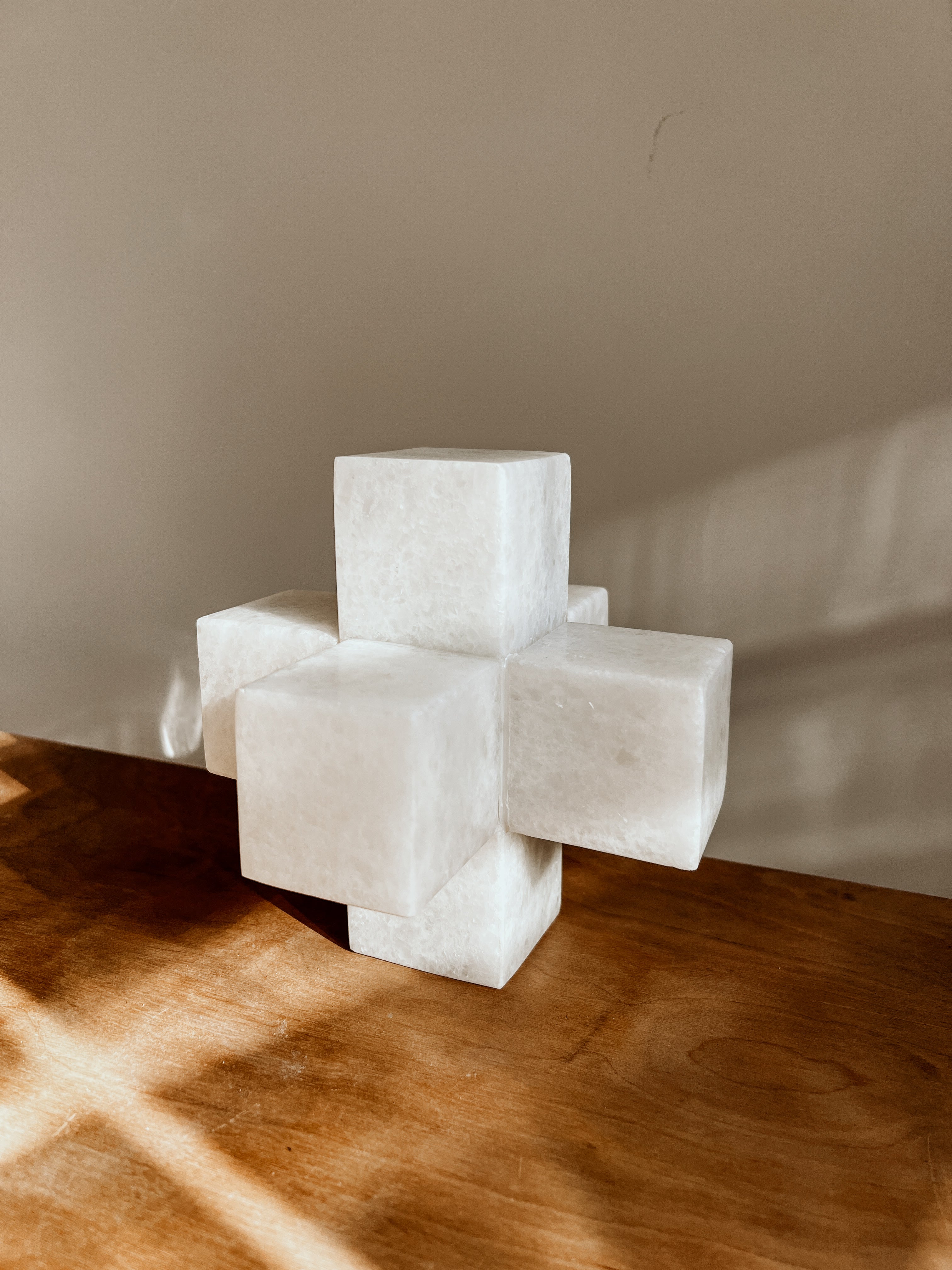 Marble Cross Paper Weight | White - Shop Adele Catherine 