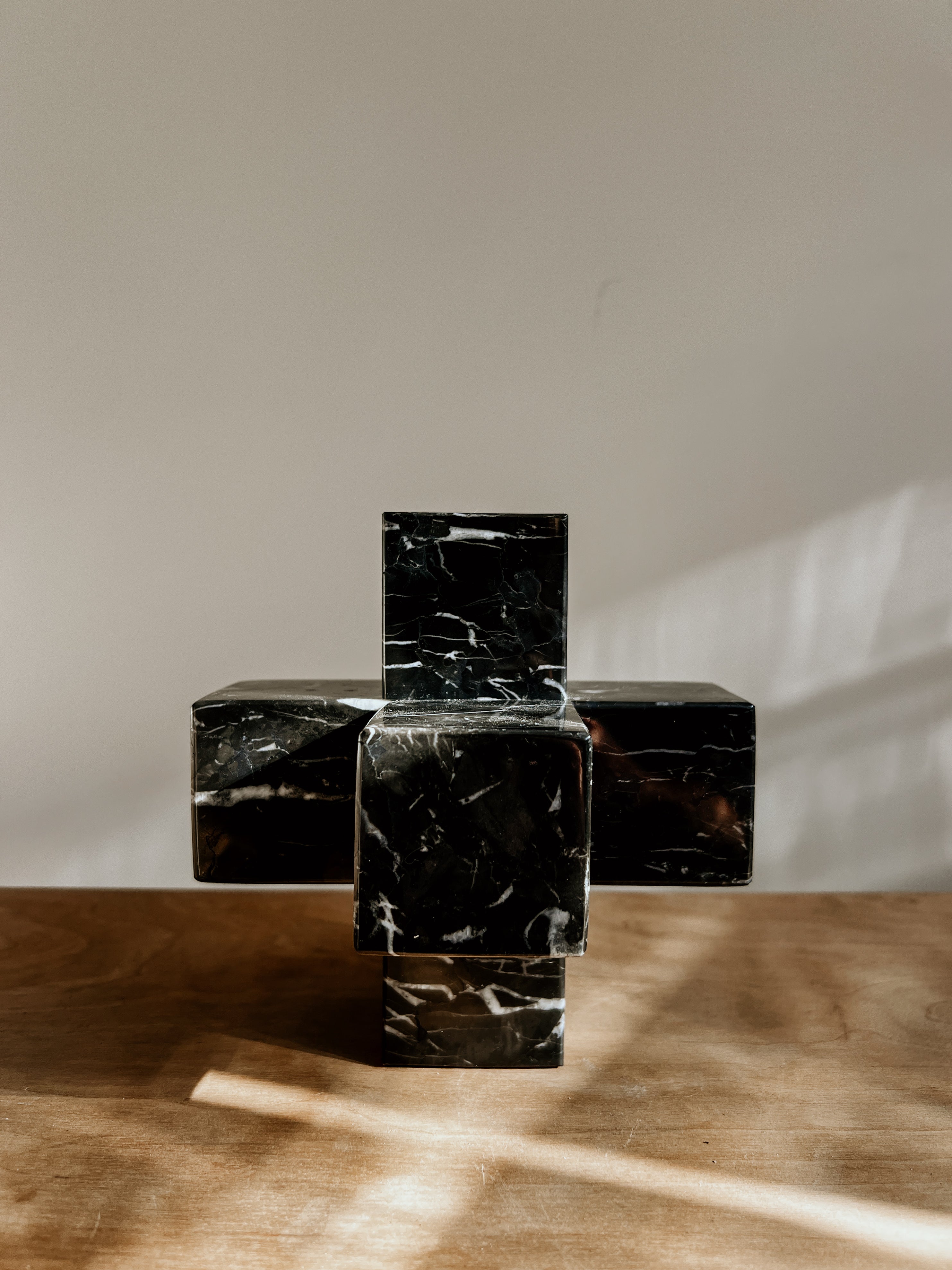 Marble Cross Paper Weight | Black - Shop Adele Catherine 