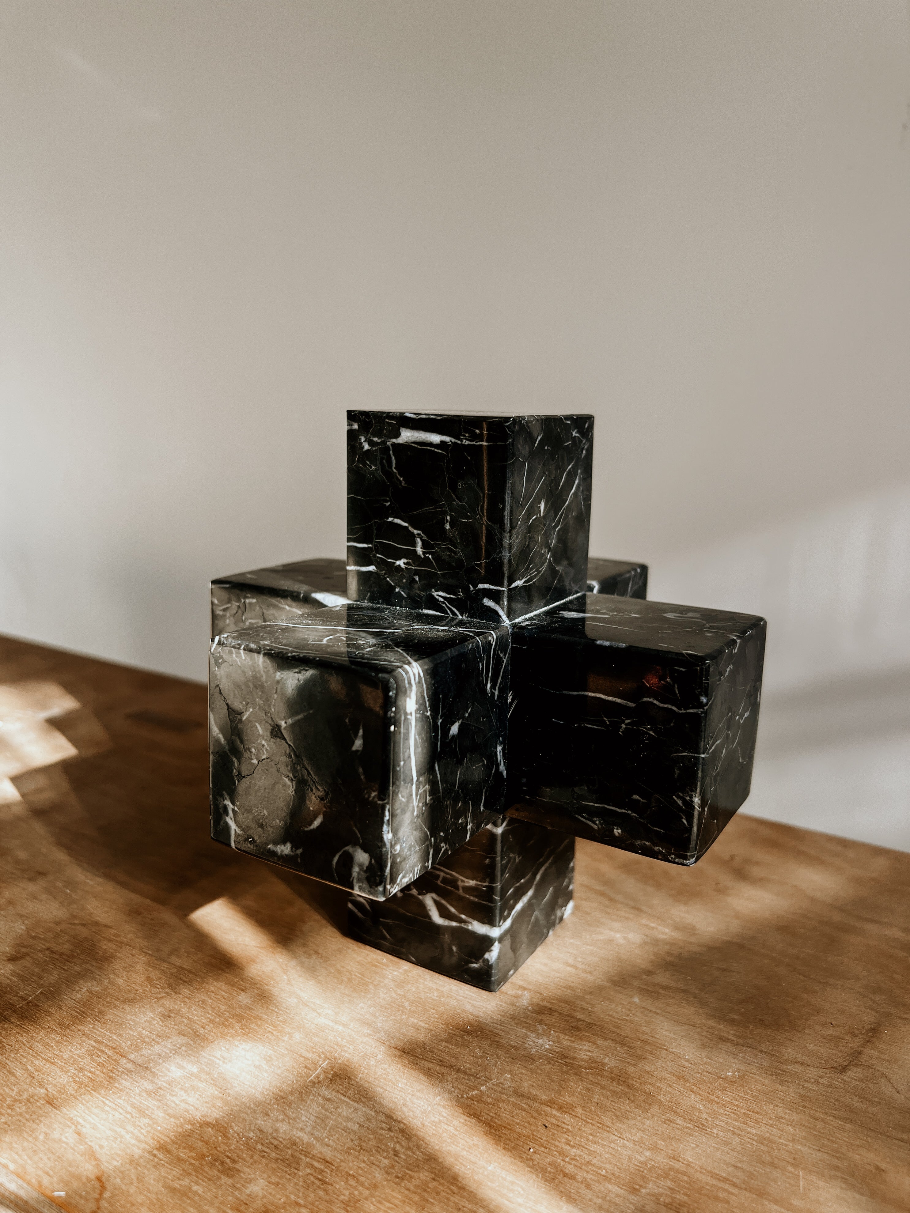 Marble Cross Paper Weight | Black - Shop Adele Catherine 