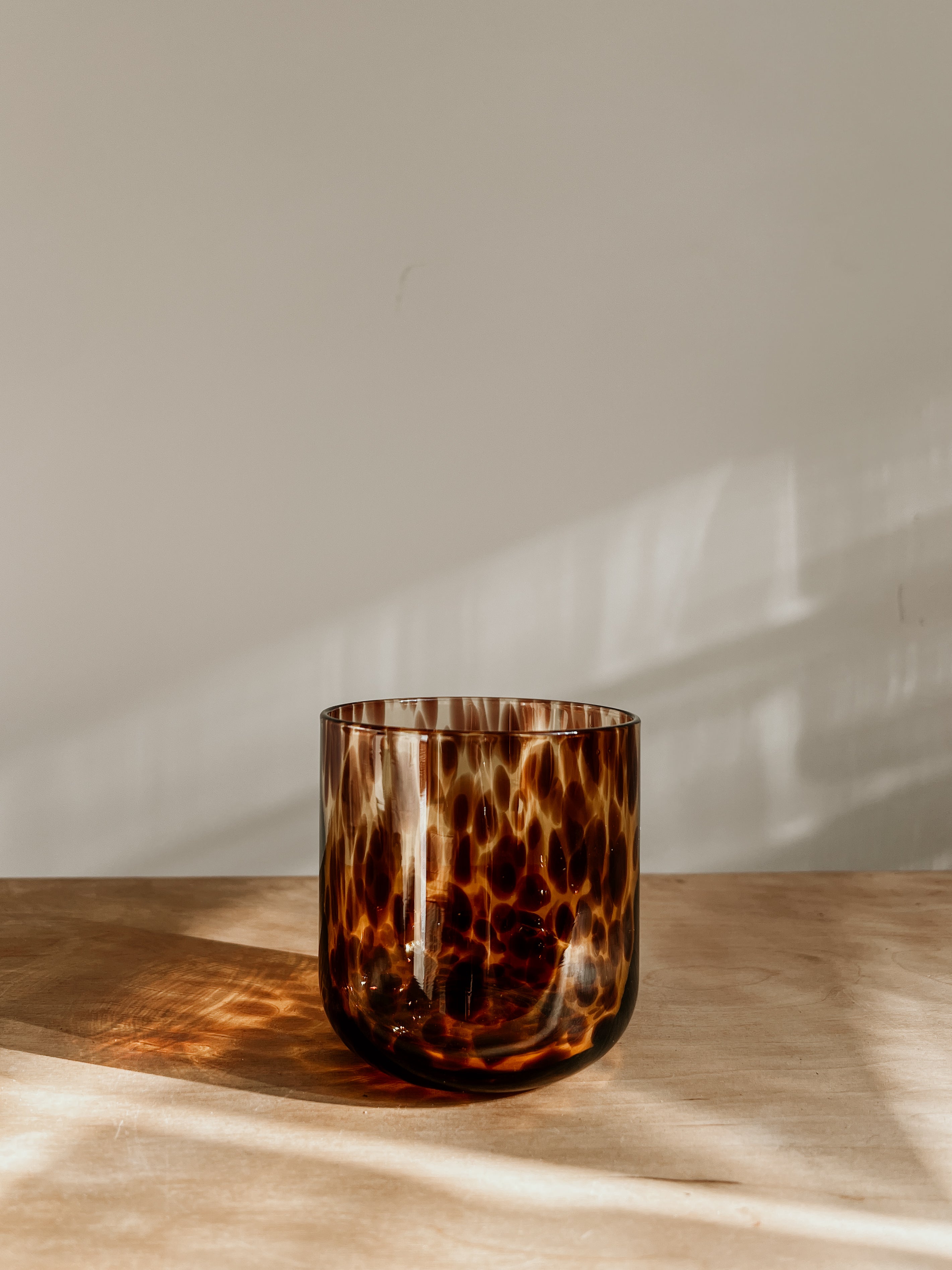 Drinking Glass | Tortoiseshell - Shop Adele Catherine 