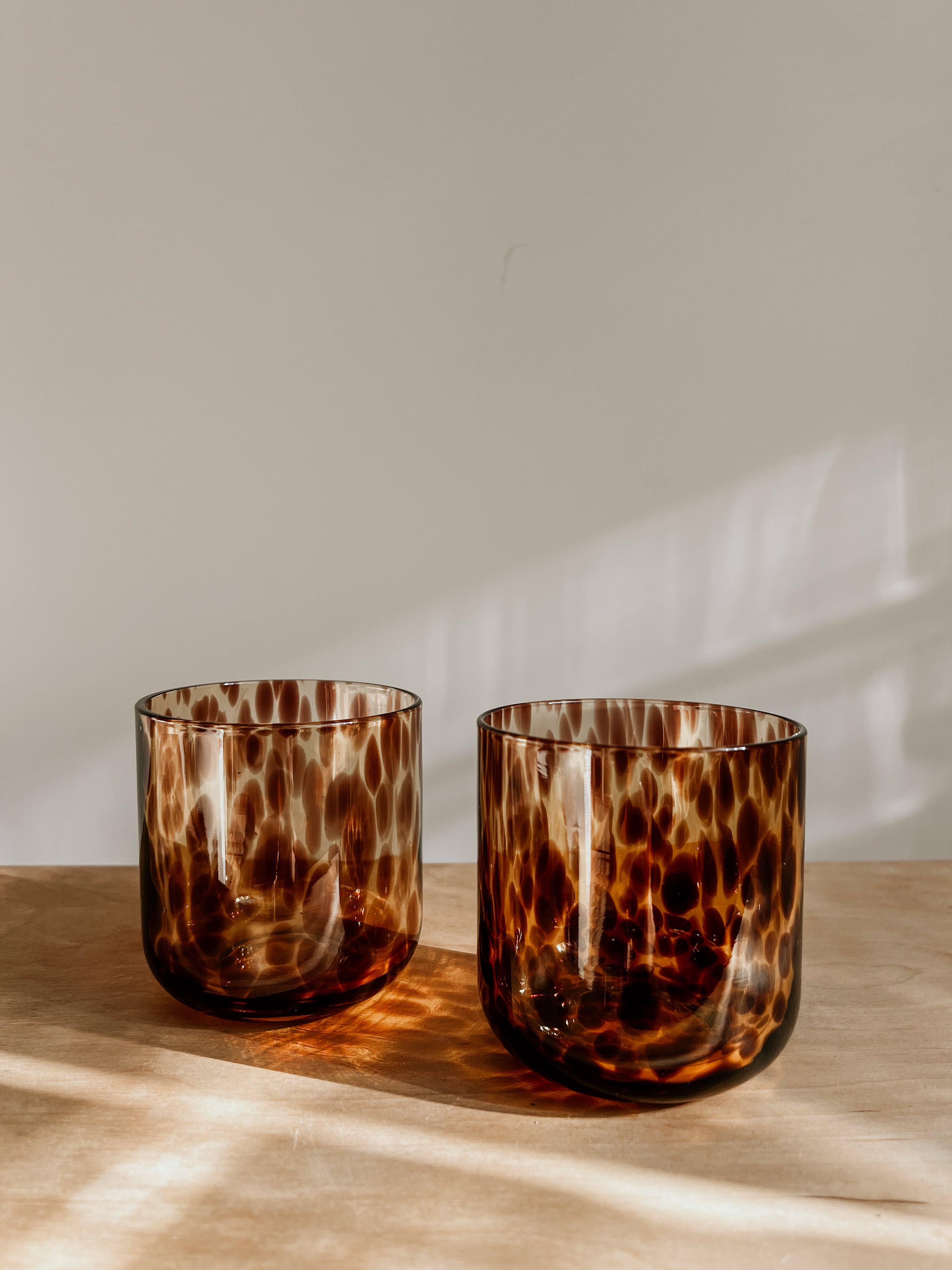 Drinking Glass | Tortoiseshell - Shop Adele Catherine 