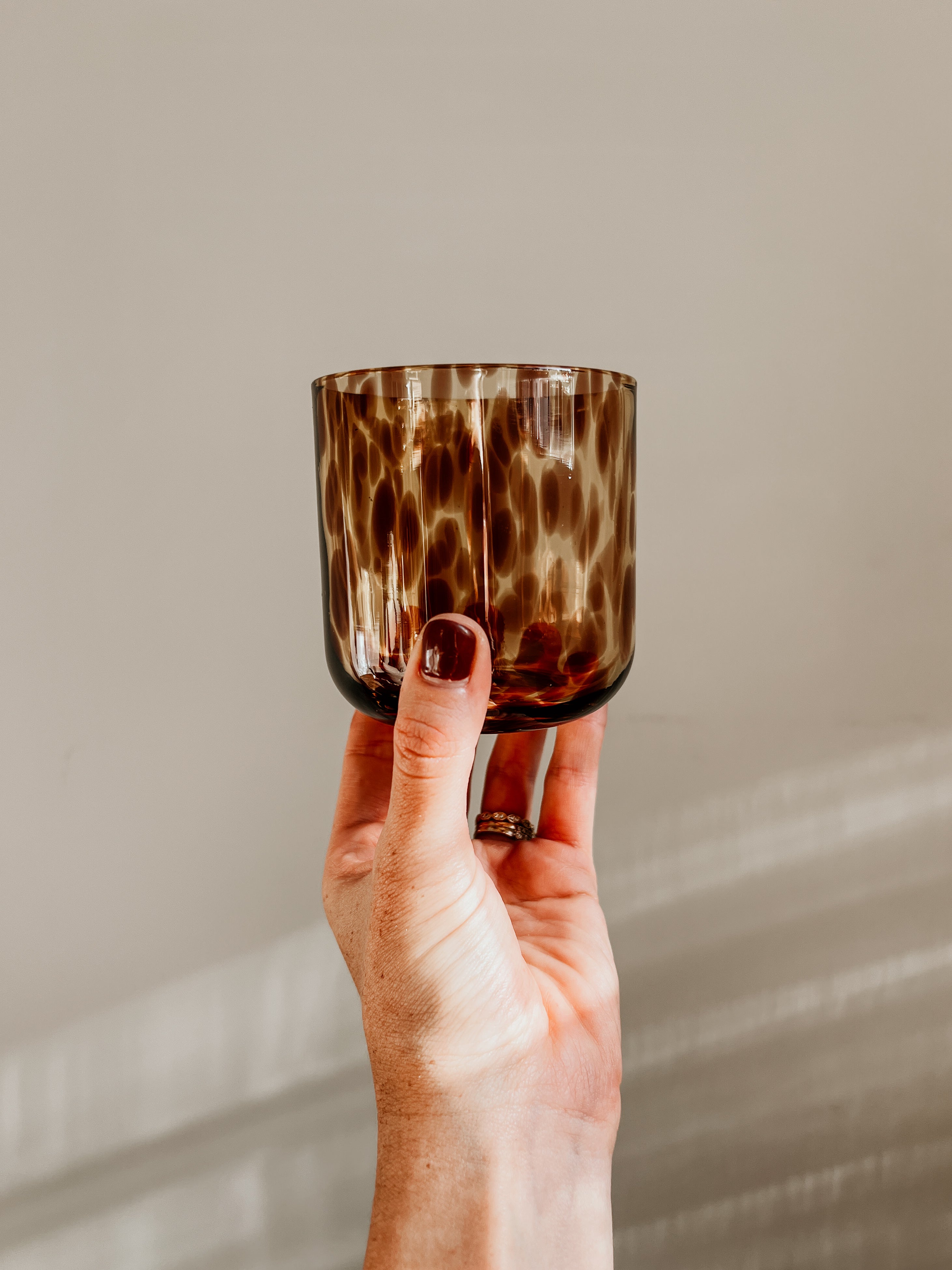 Drinking Glass | Tortoiseshell - Shop Adele Catherine 