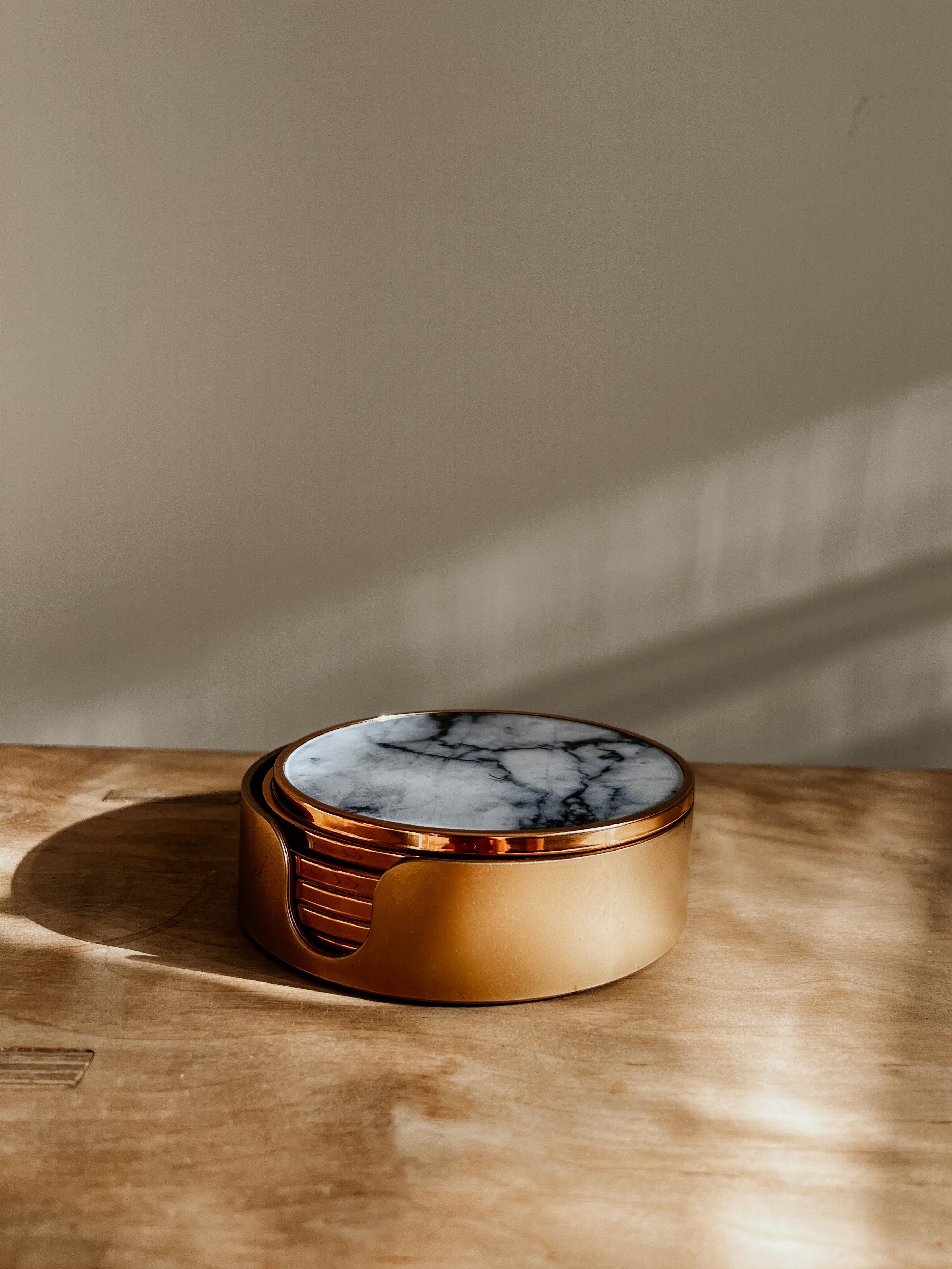 Glass Coaster | Marble White - Shop Adele Catherine 