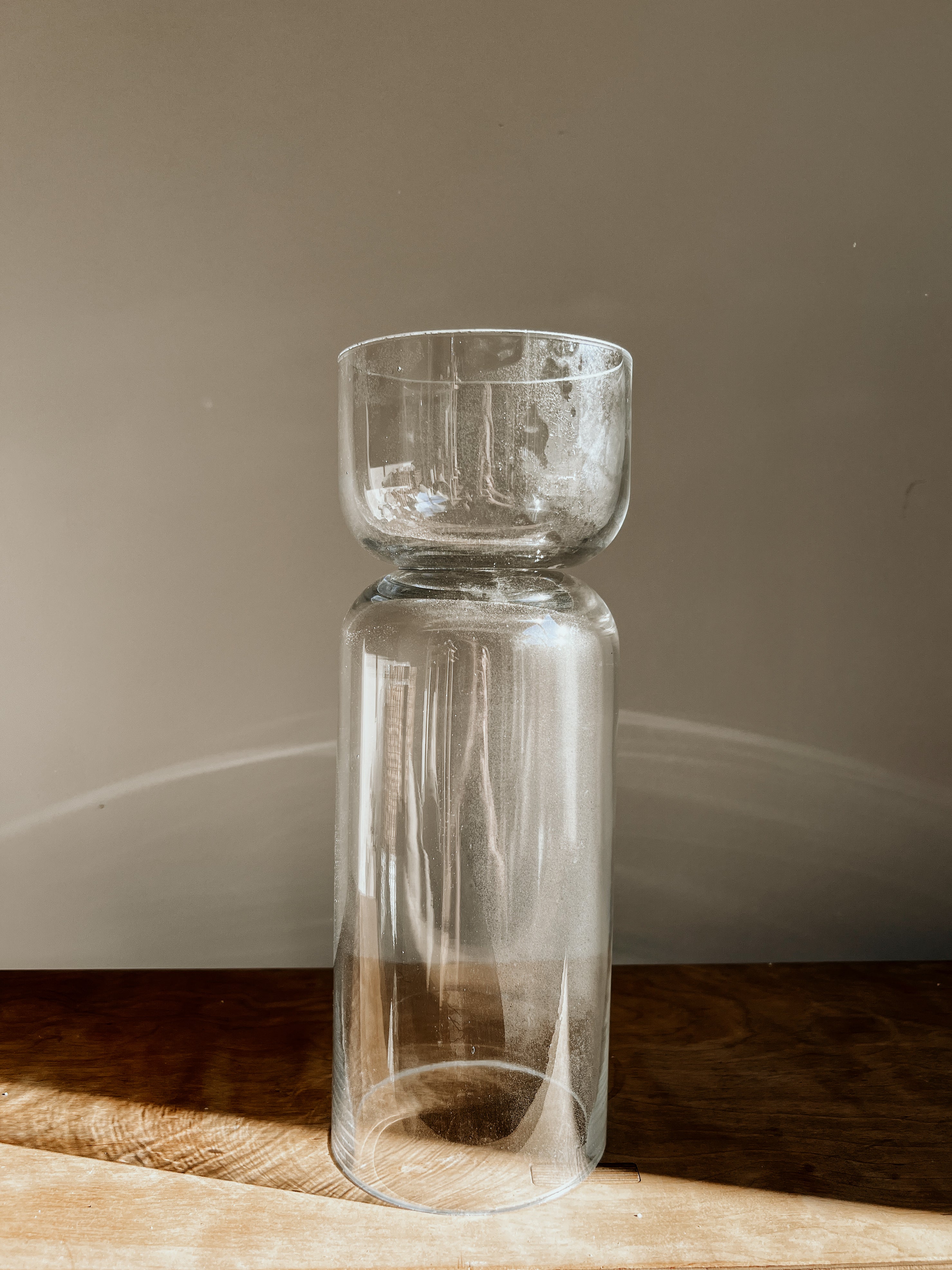 Glass Candle Holder/ Vase Medium | Clear - Shop Adele Catherine 