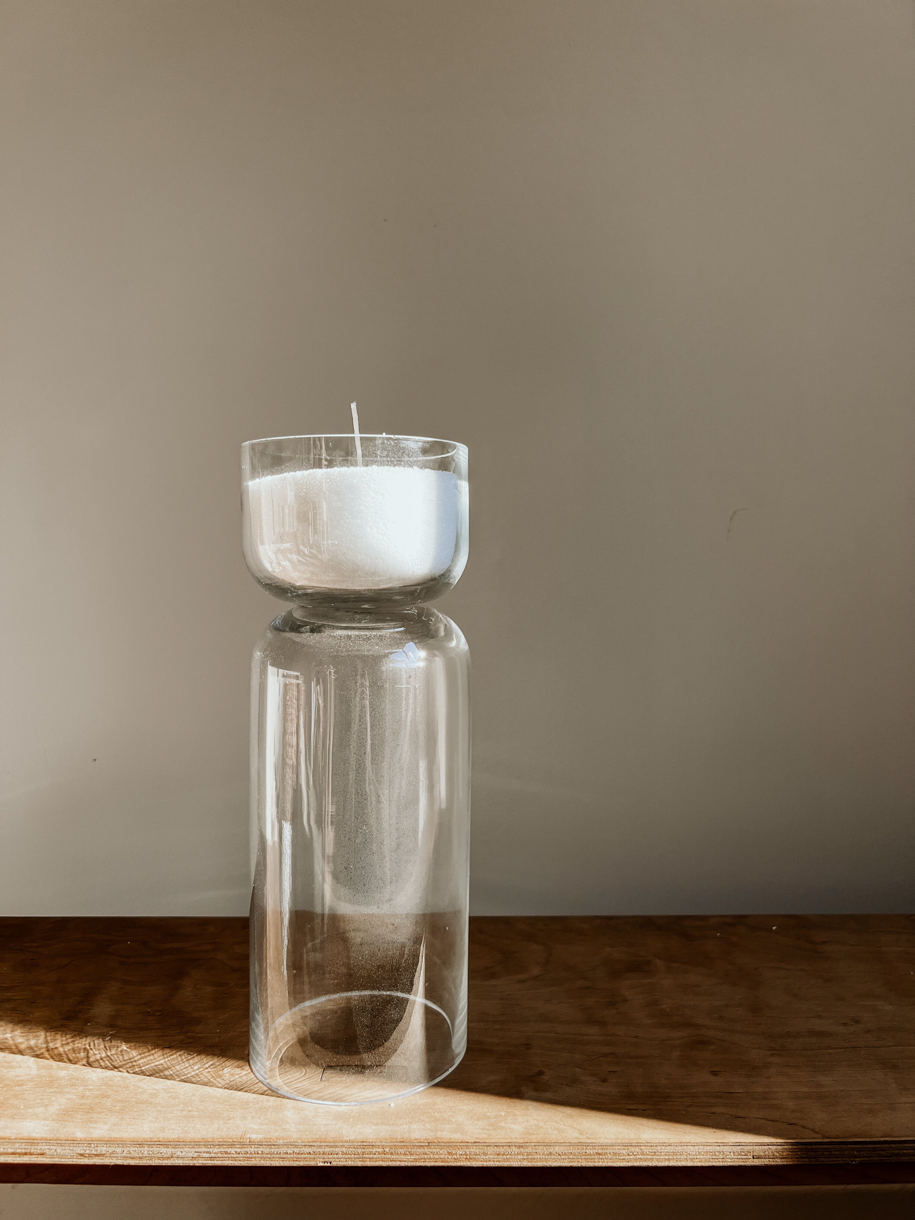 Glass Candle Holder/ Vase Medium | Clear - Shop Adele Catherine 