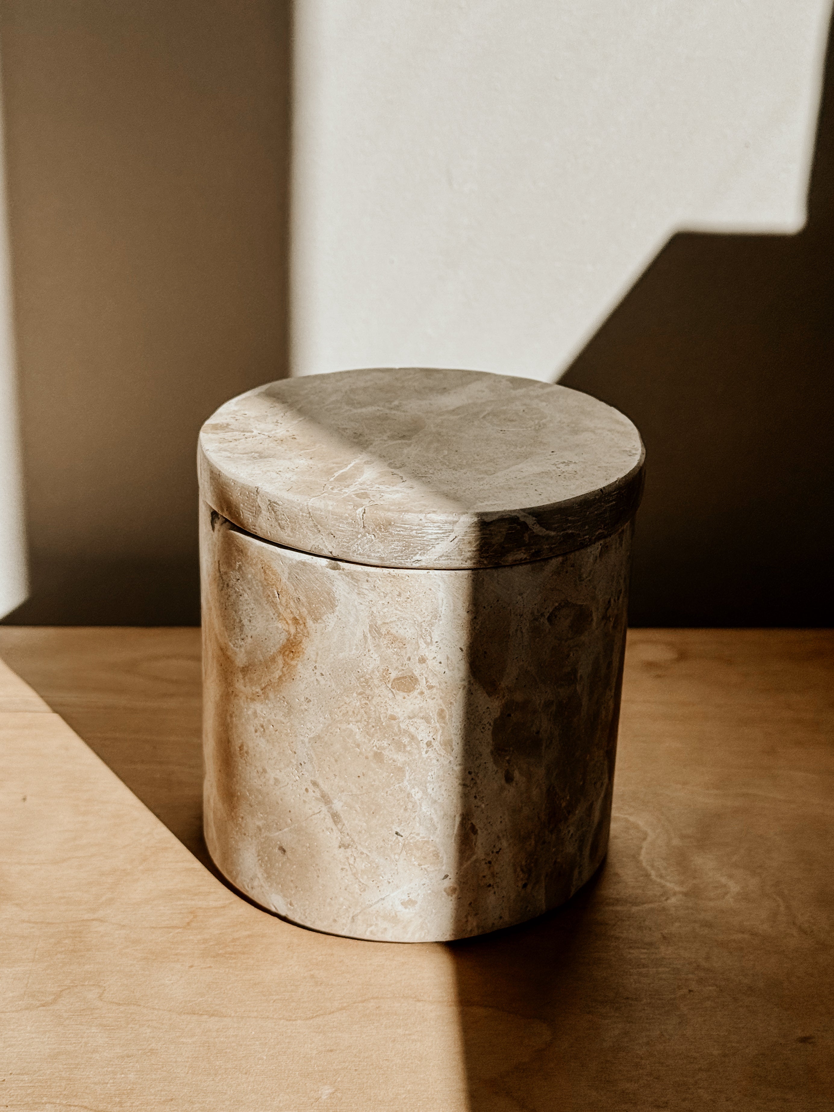 Marble Cannister | Beige - Shop Adele Catherine 