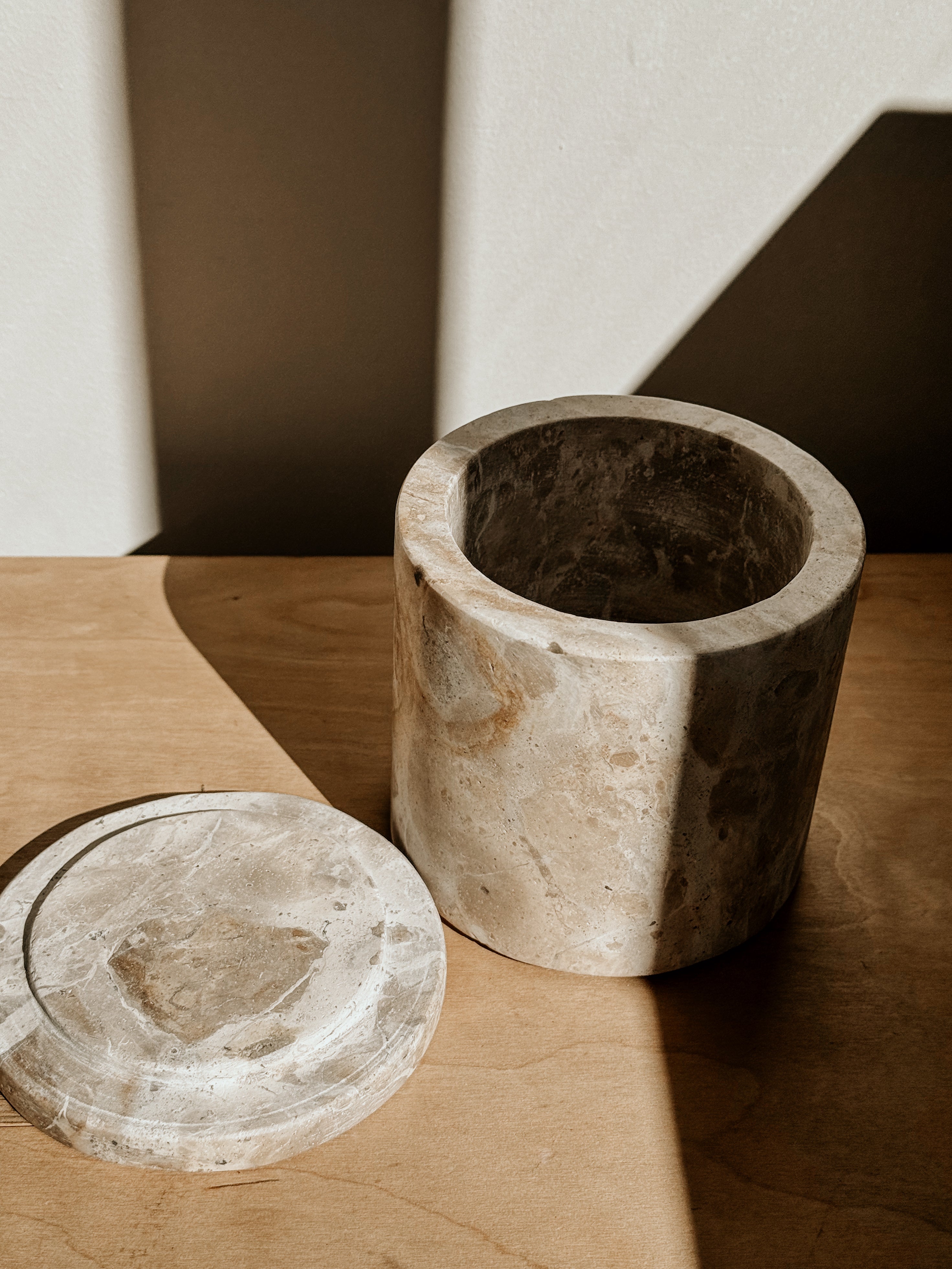 Marble Cannister | Beige - Shop Adele Catherine 