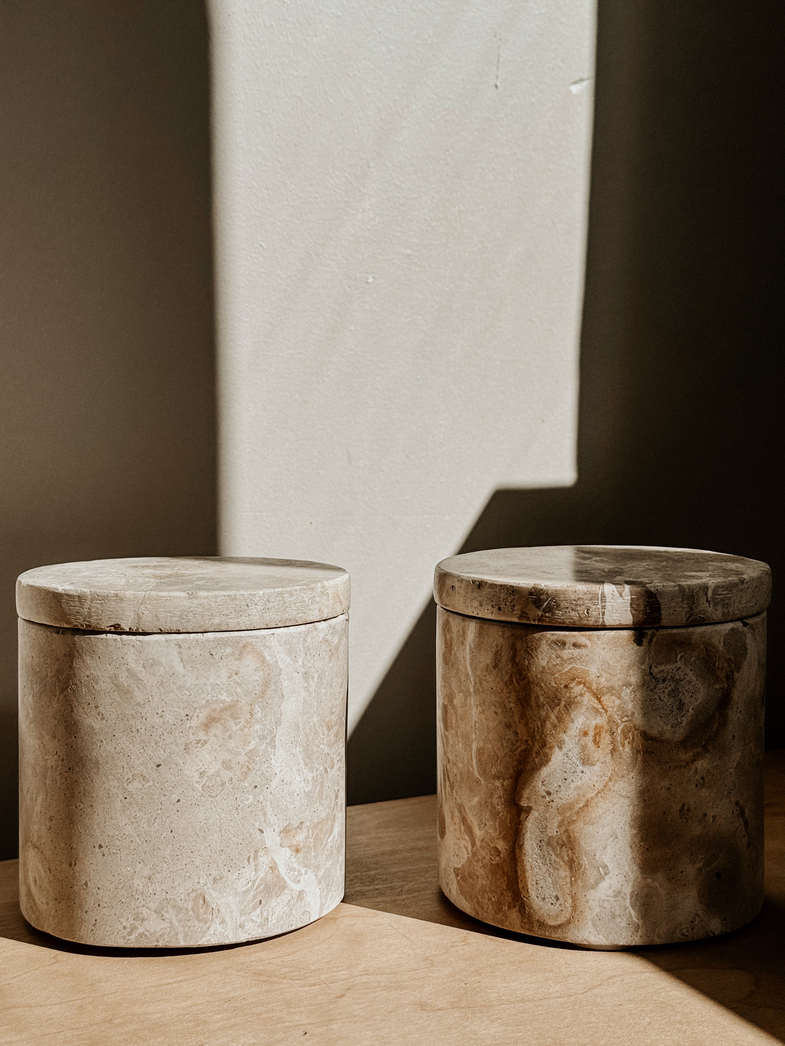 Marble Cannister | Beige - Shop Adele Catherine 