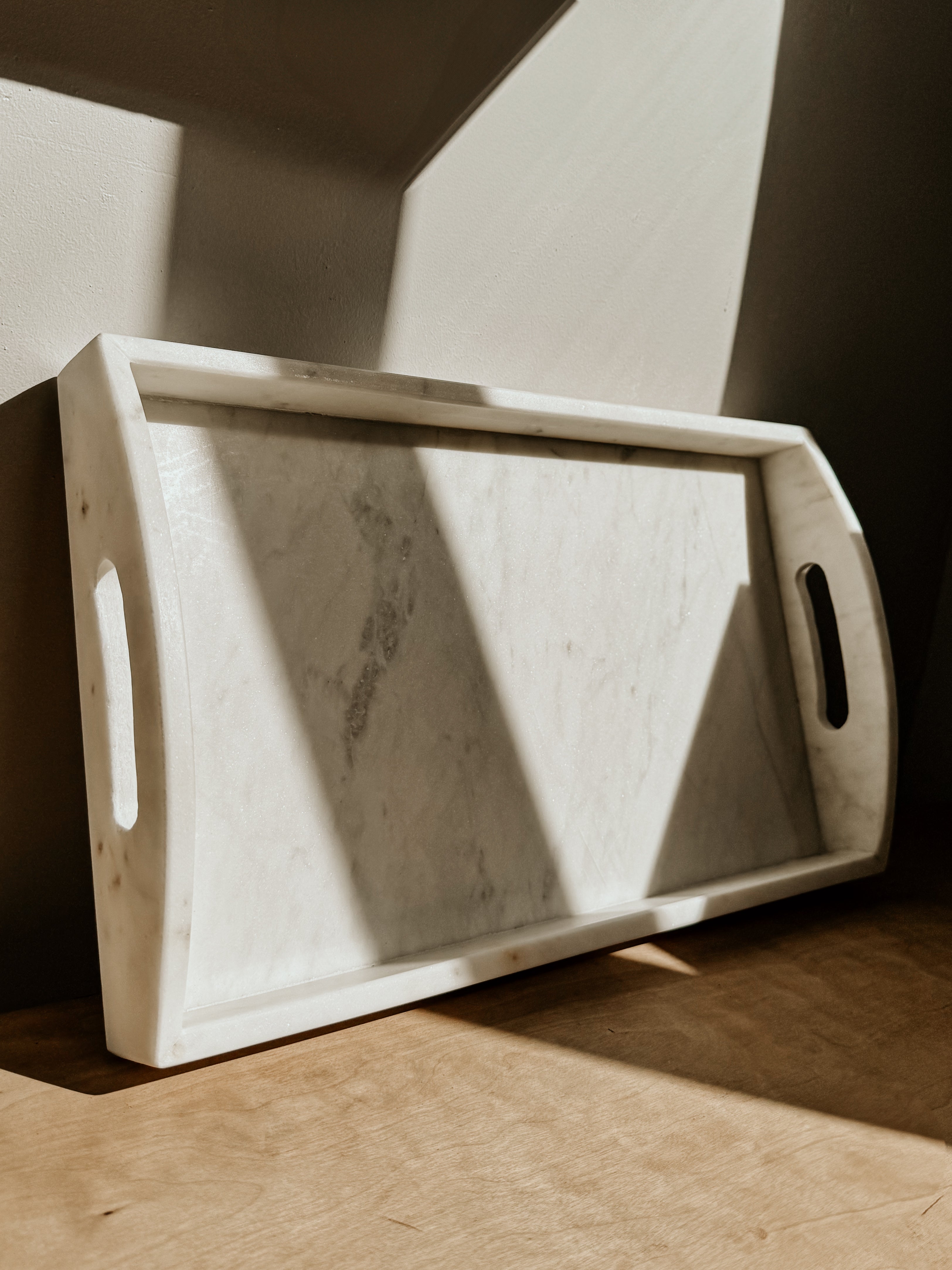 Marble Tray Rectangular | White - Shop Adele Catherine 