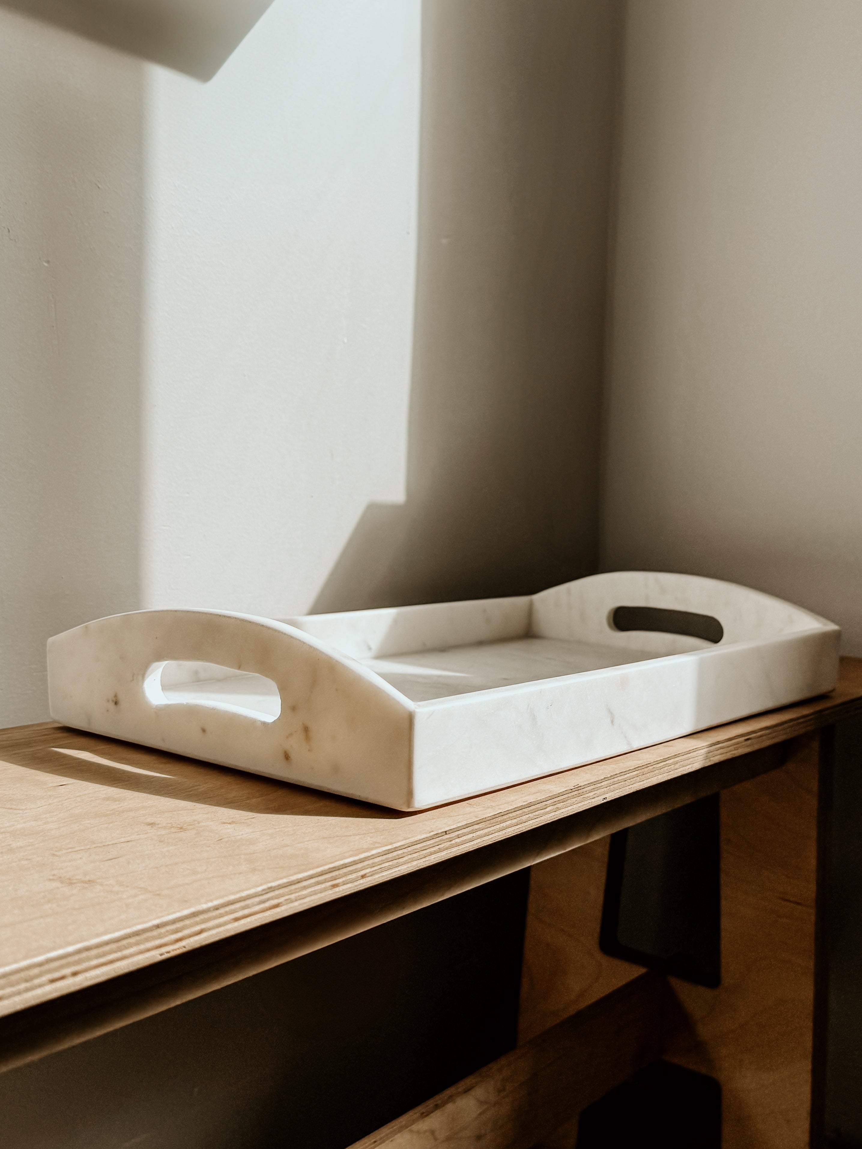 Marble Tray Rectangular | White - Shop Adele Catherine 