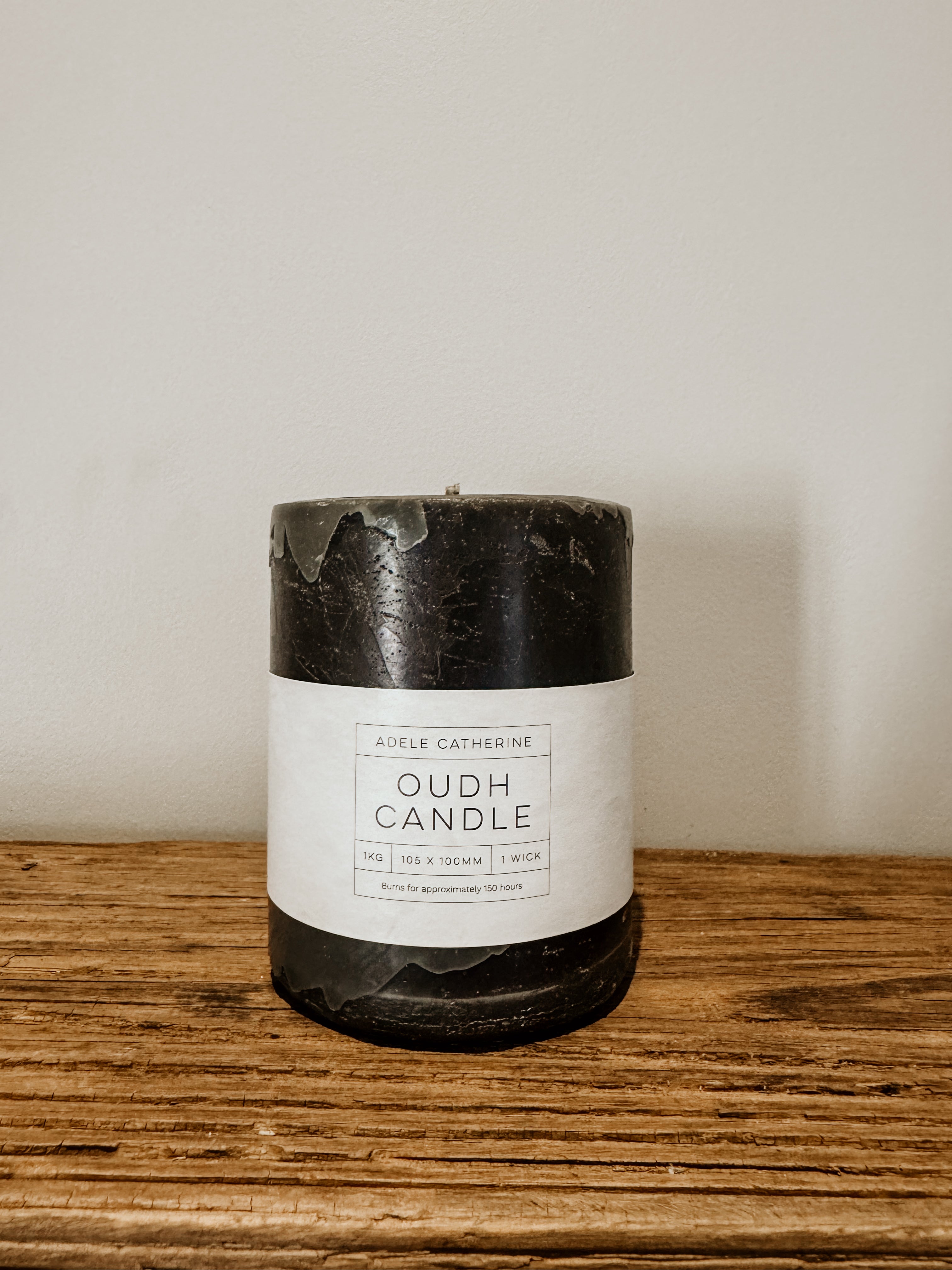 Oudh Scented Candle | Black - Shop Adele Catherine 