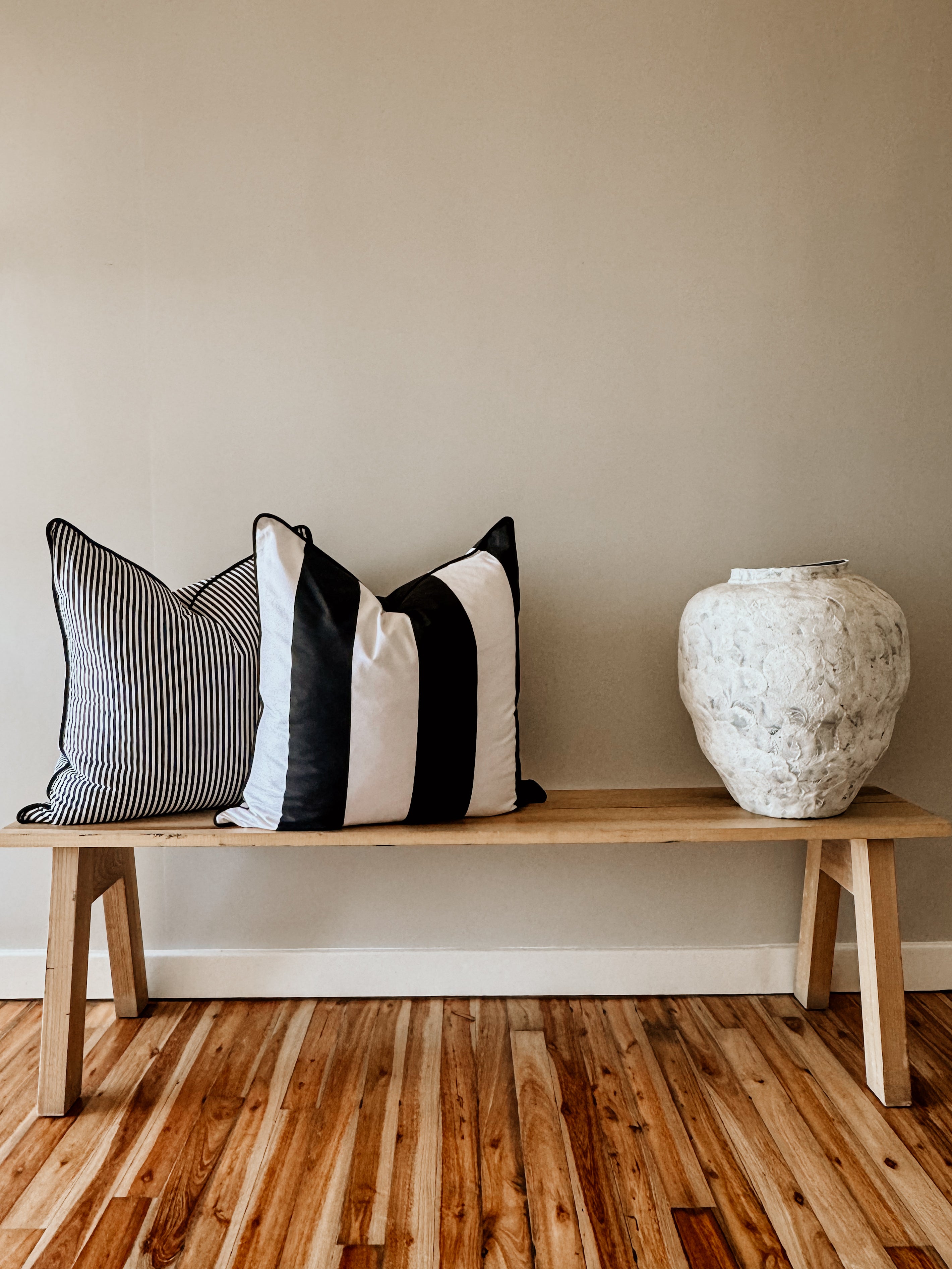 Broad Black & White Stripe Scatter Incl Inner - Shop Adele Catherine 