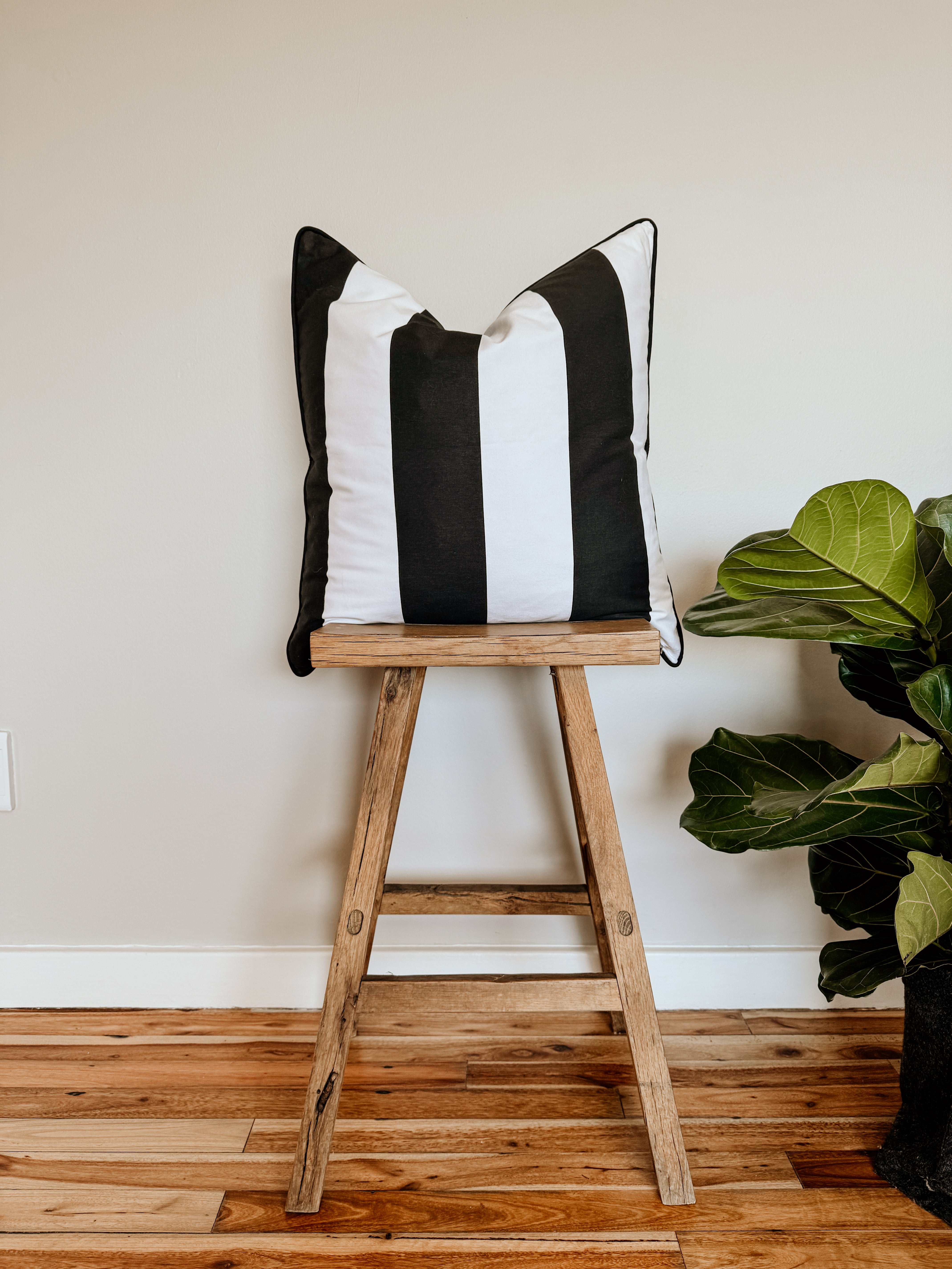 Broad Black & White Stripe Scatter Incl Inner - Shop Adele Catherine 