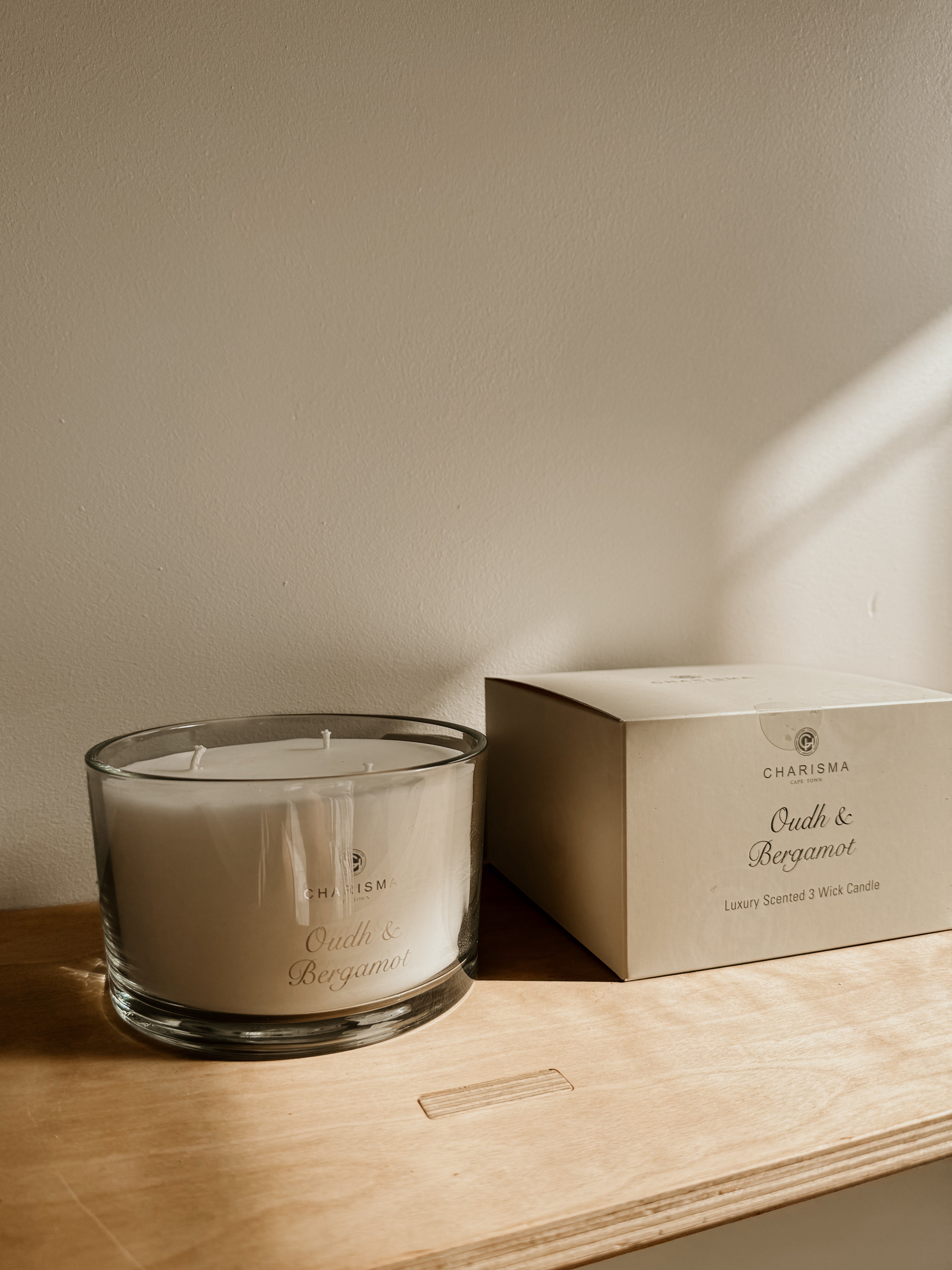 Charisma 3 Wick Box Candle Oudh & Bergamot - Shop Adele Catherine 
