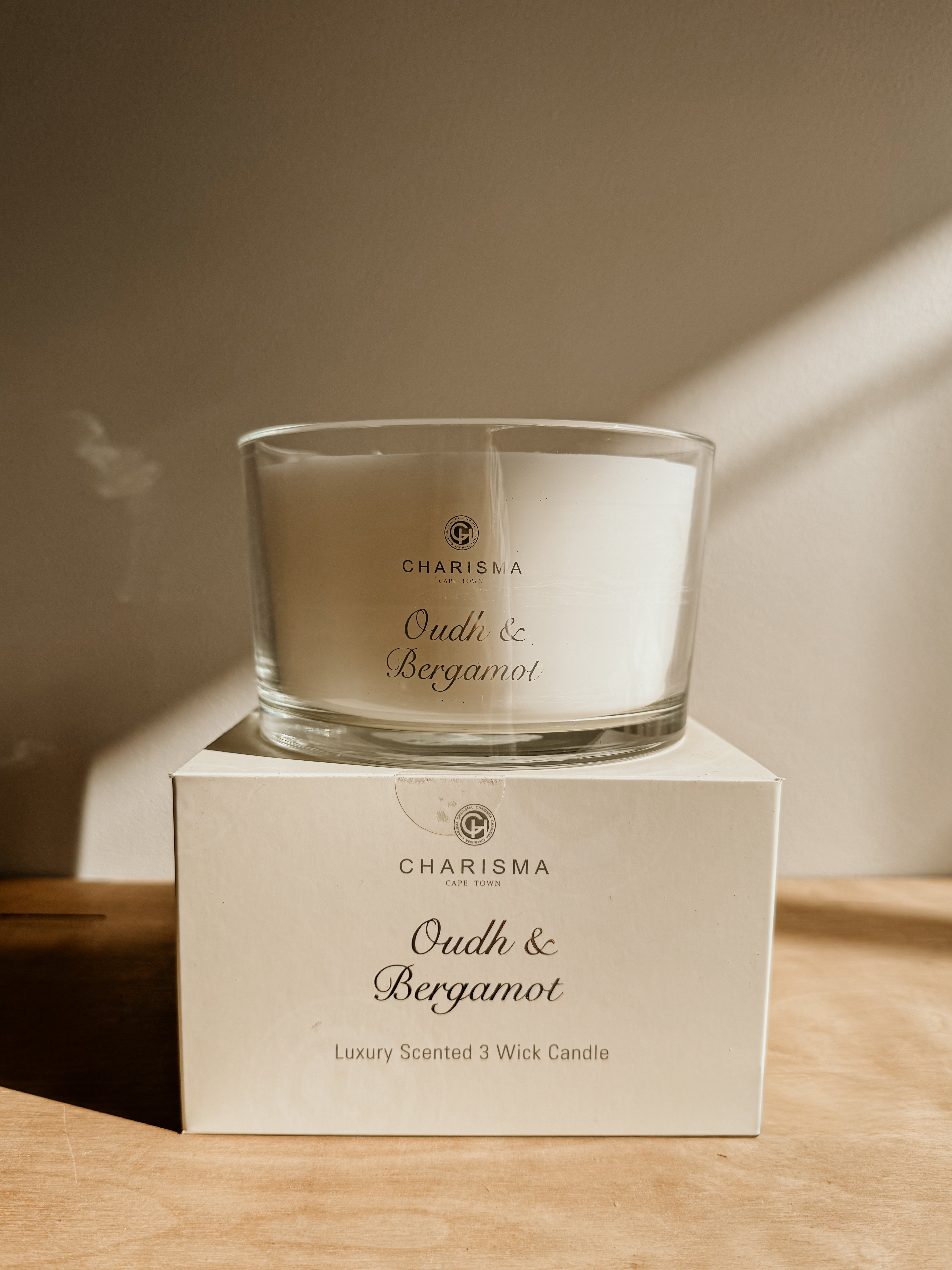 Charisma 3 Wick Box Candle Oudh & Bergamot - Shop Adele Catherine 
