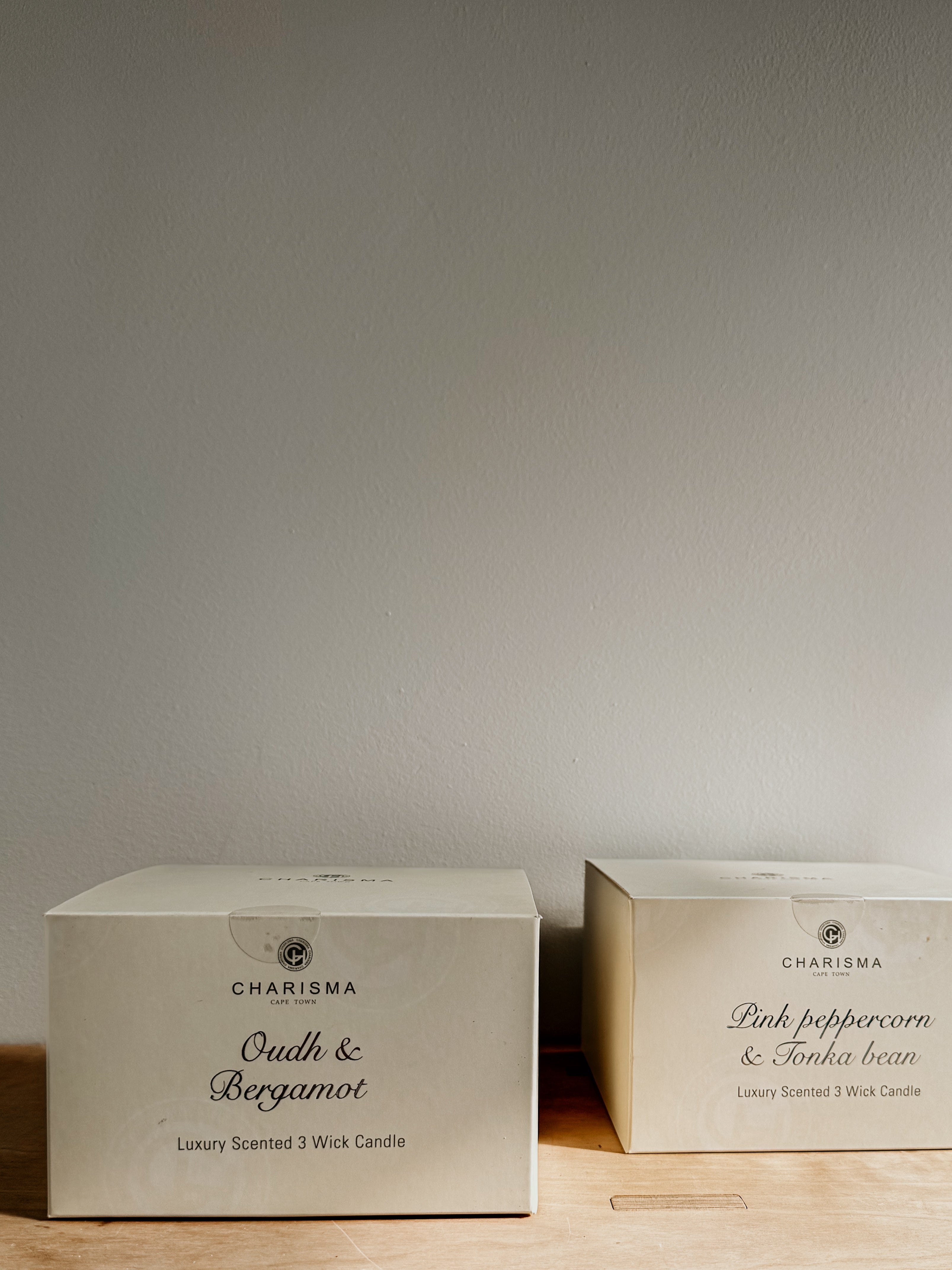 Charisma 3 Wick Box Candle Oudh & Bergamot - Shop Adele Catherine 